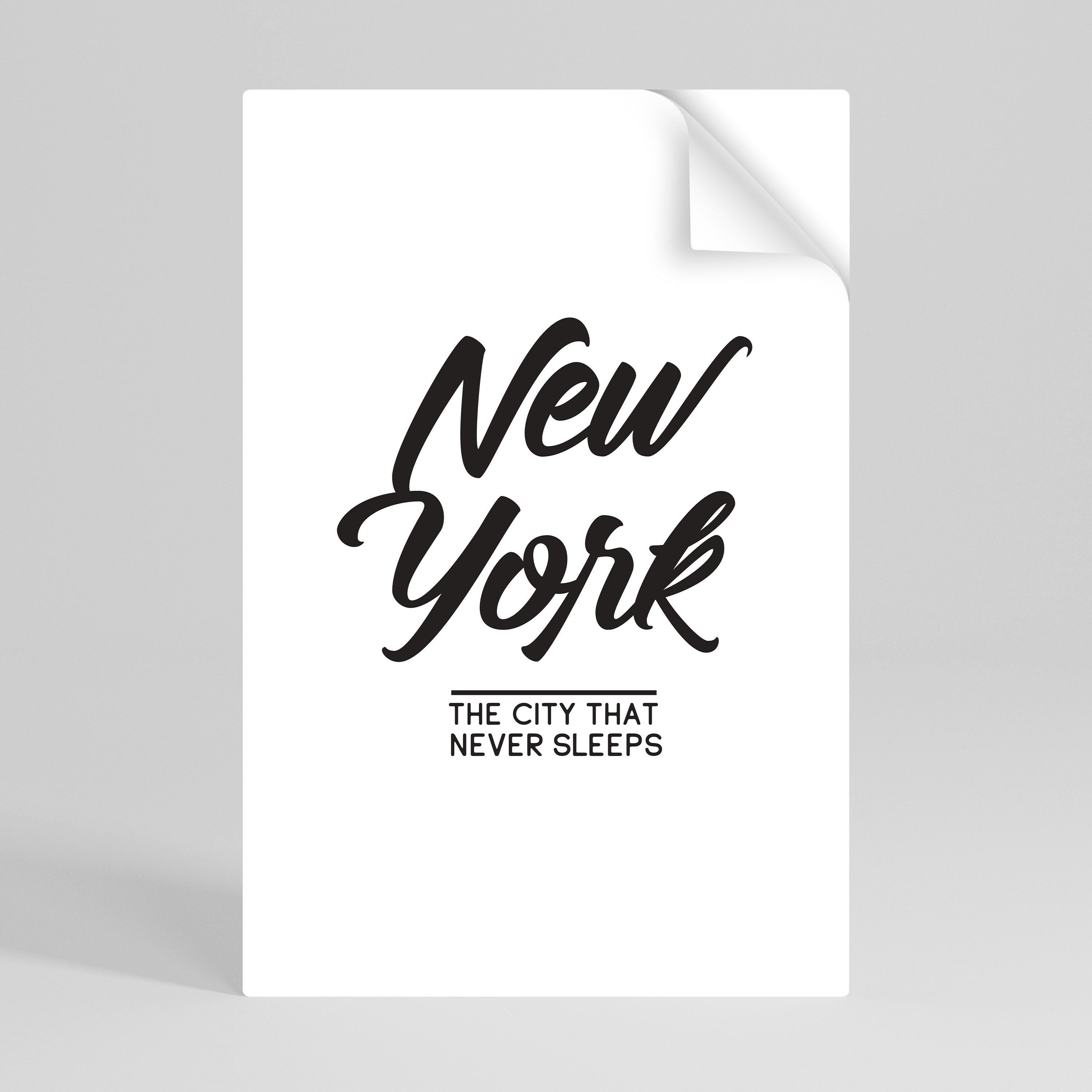Póster vertical autoadhesivo DESPIERTA EN NUEVA YORK