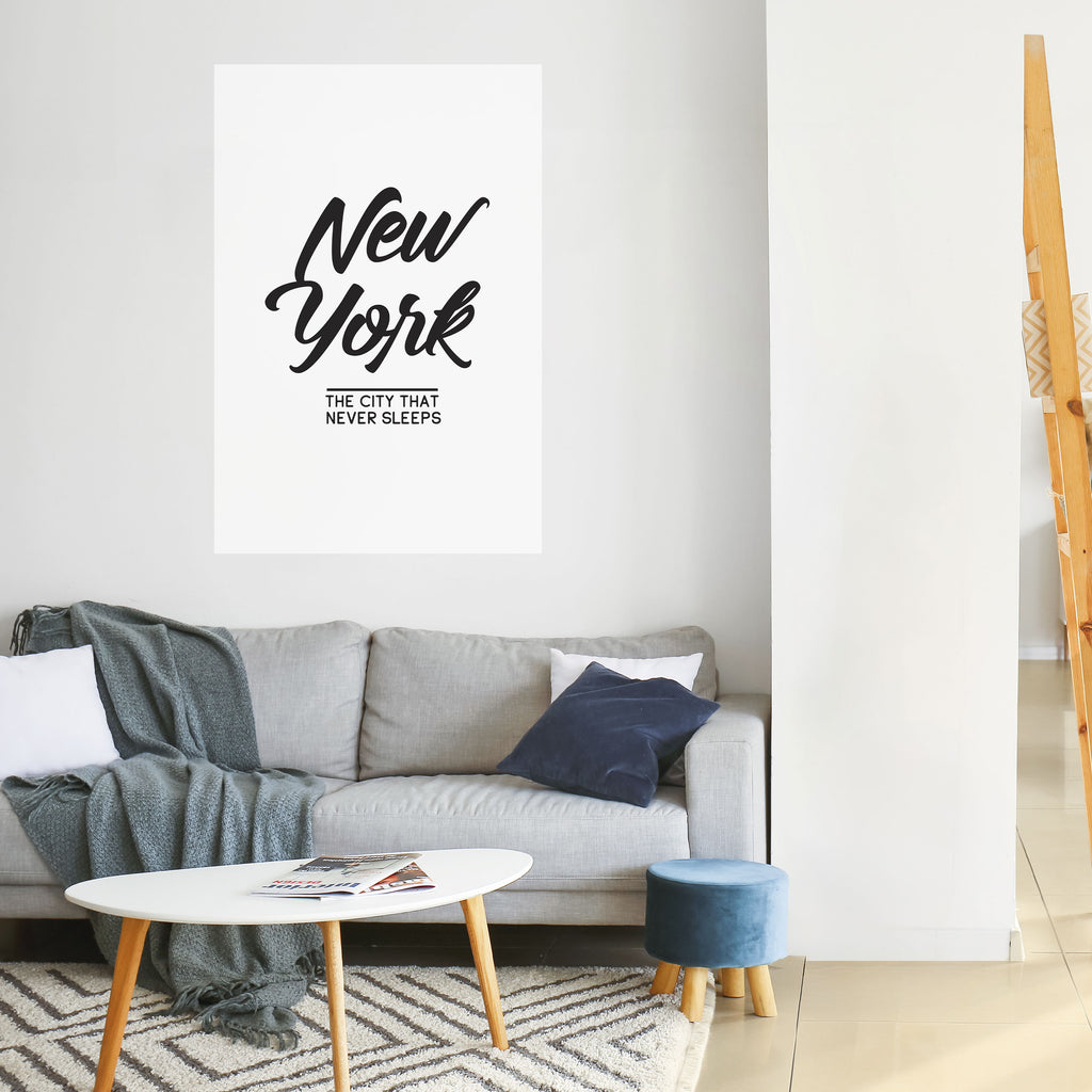 AWAKE IN NYC Peel and Stick Vertical Poster