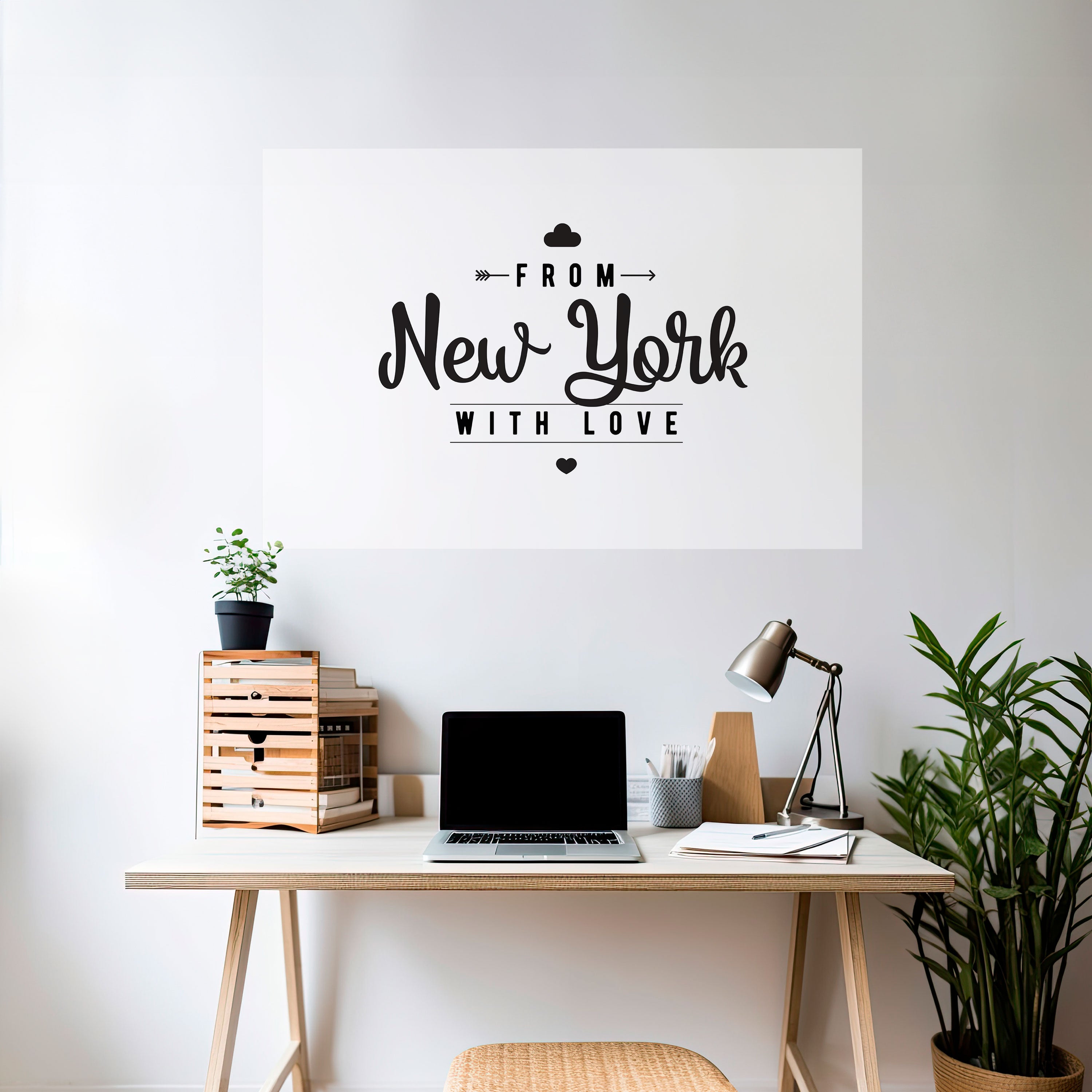 Póster horizontal autoadhesivo "New York Heartbeat"