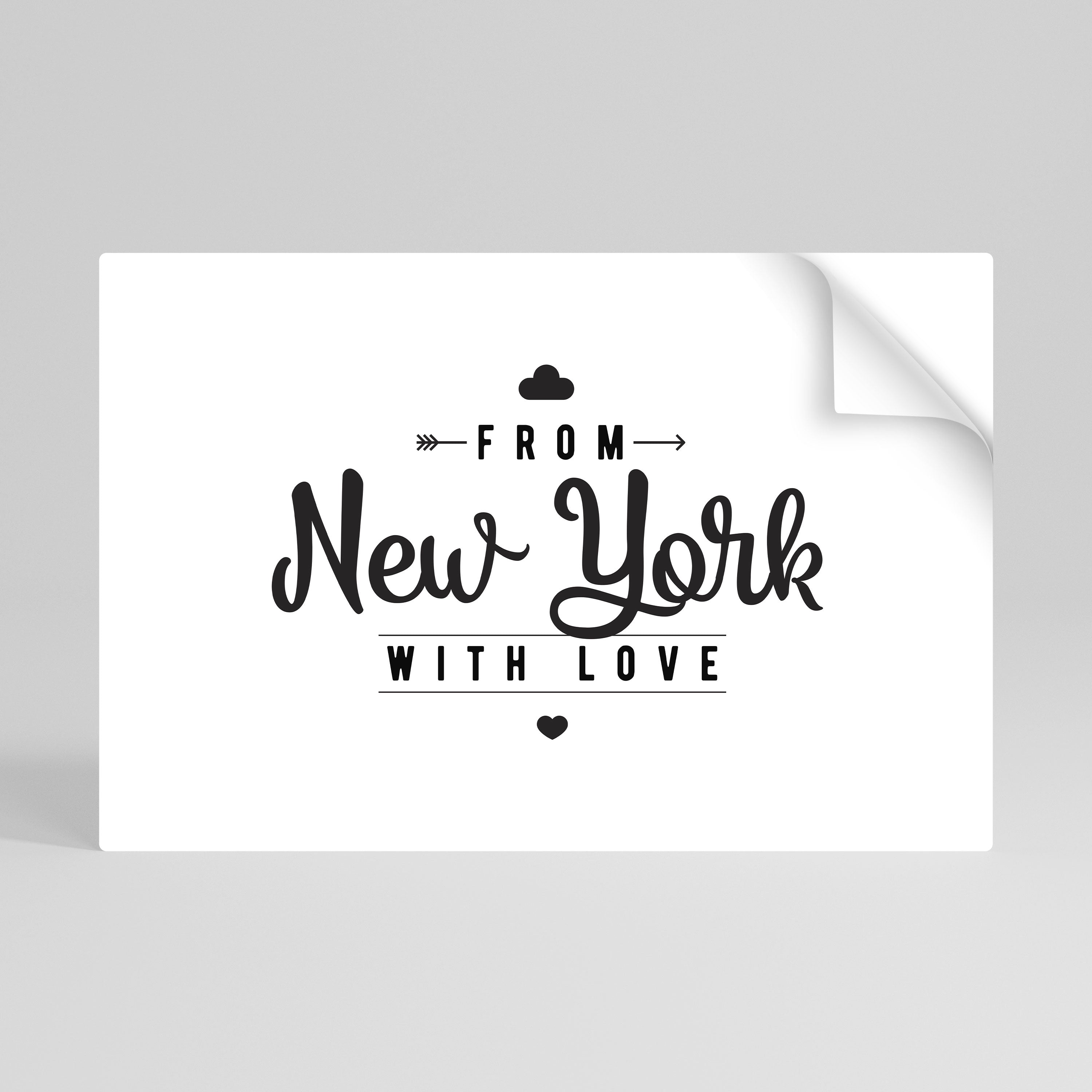 Póster horizontal autoadhesivo "New York Heartbeat"