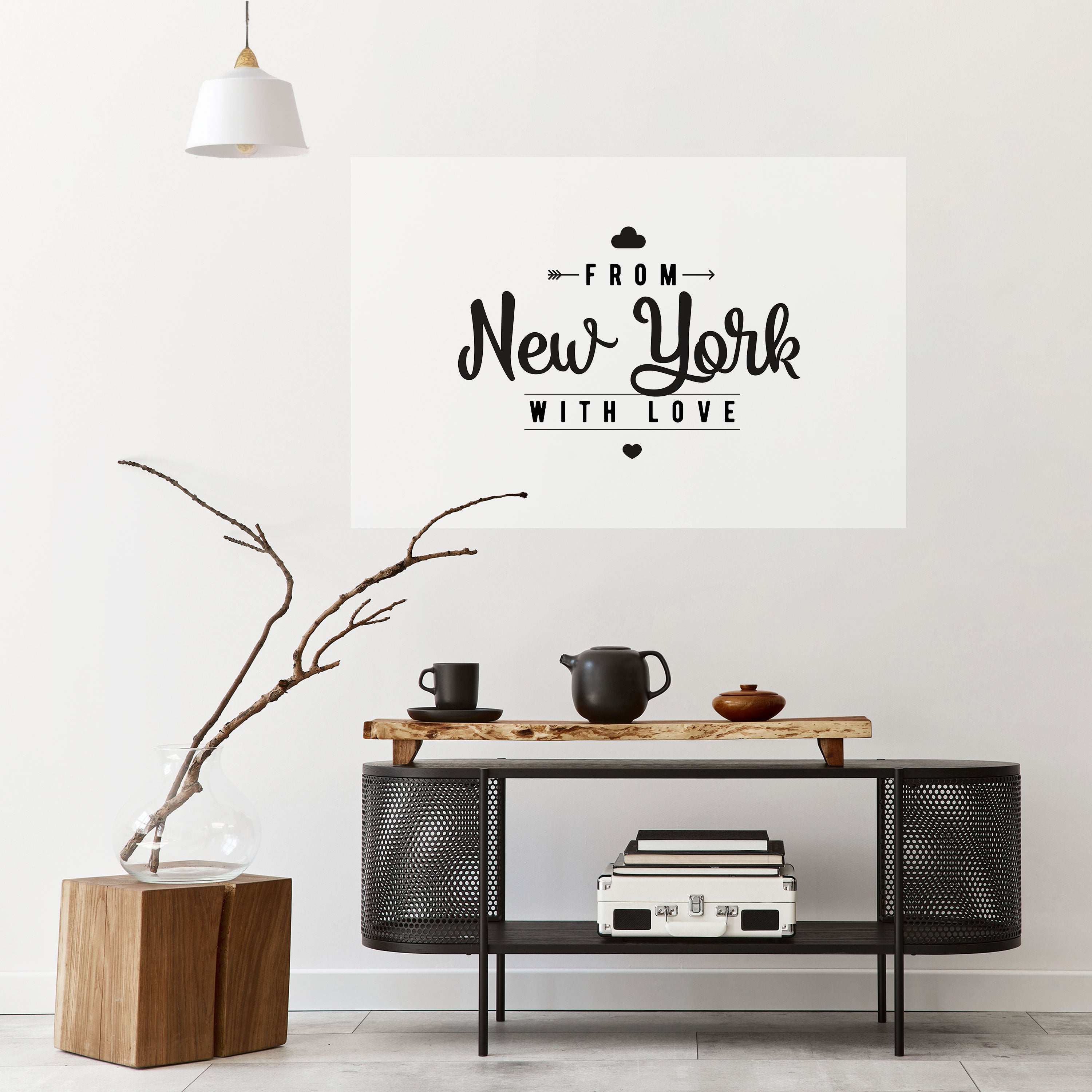 Póster horizontal autoadhesivo "New York Heartbeat"