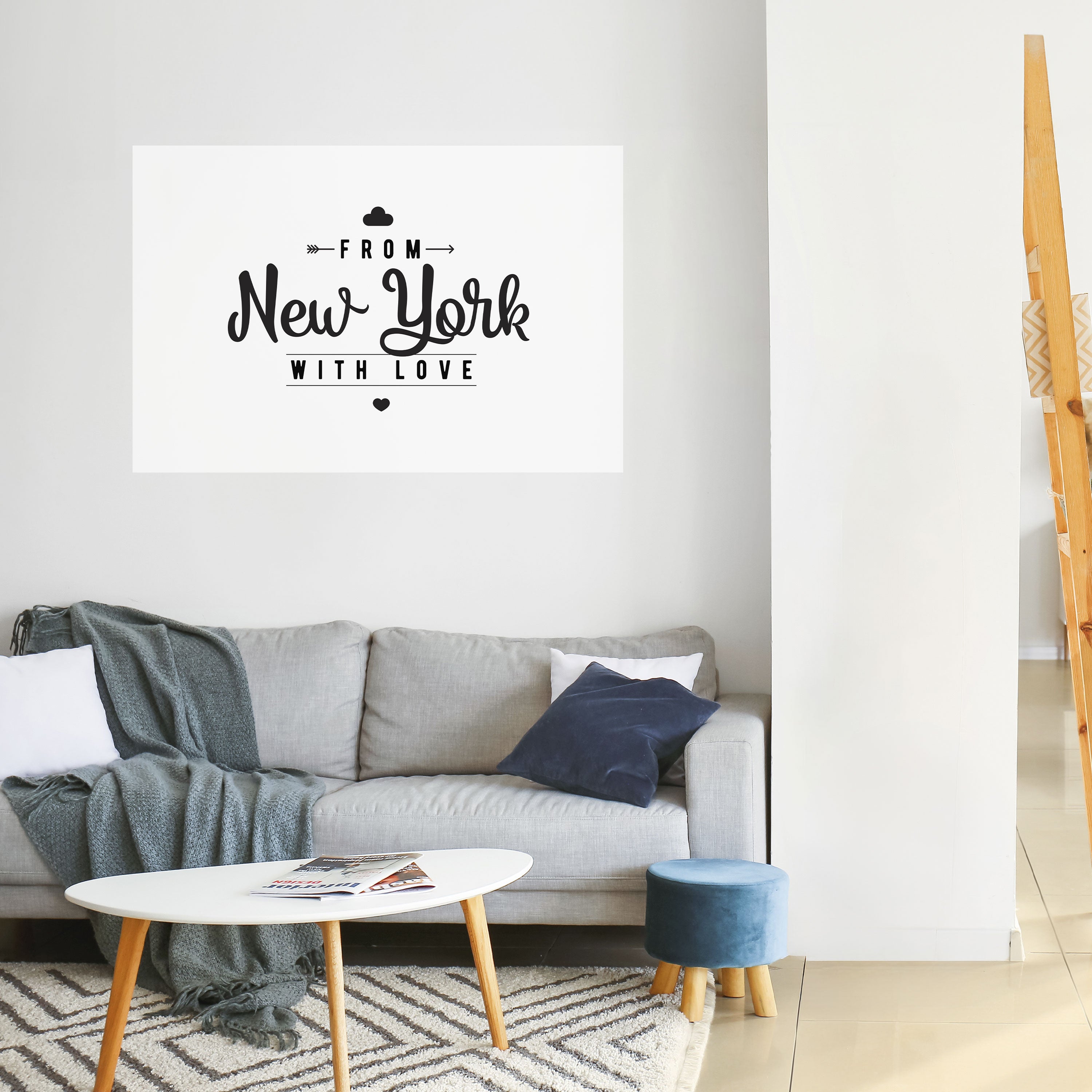 Póster horizontal autoadhesivo "New York Heartbeat"