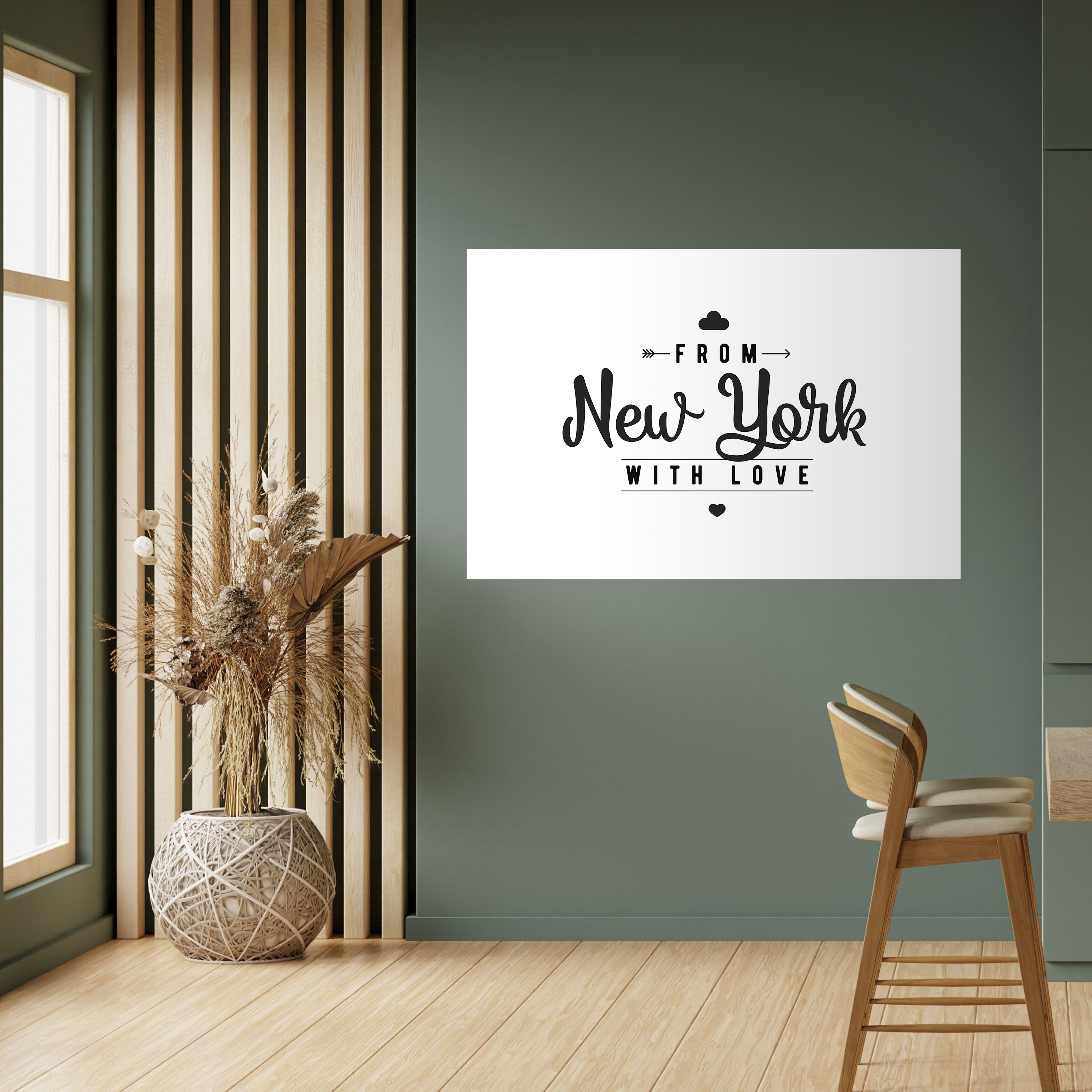 Póster horizontal autoadhesivo "New York Heartbeat"