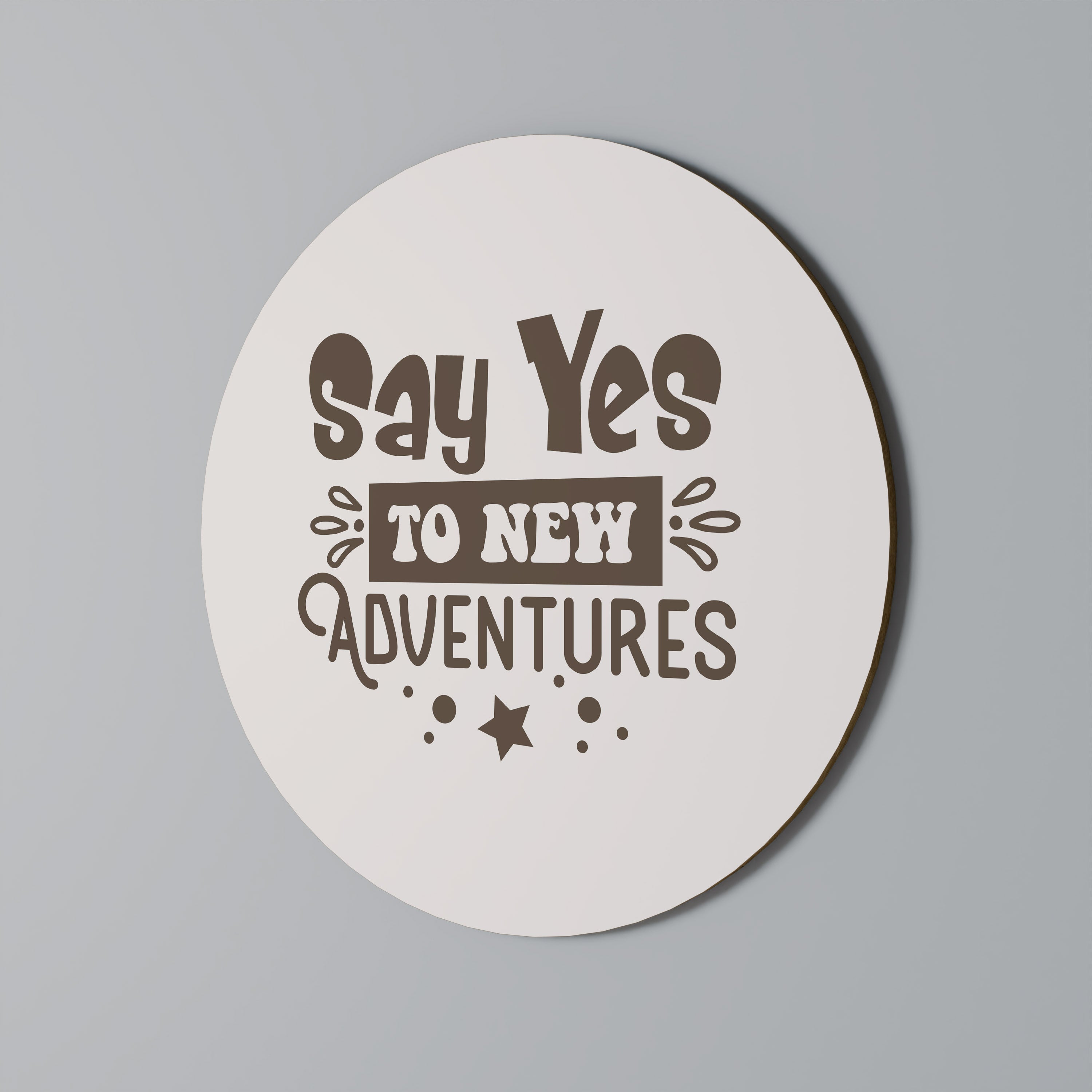 ADVENTURE AWAITS YOU Round Wall Art