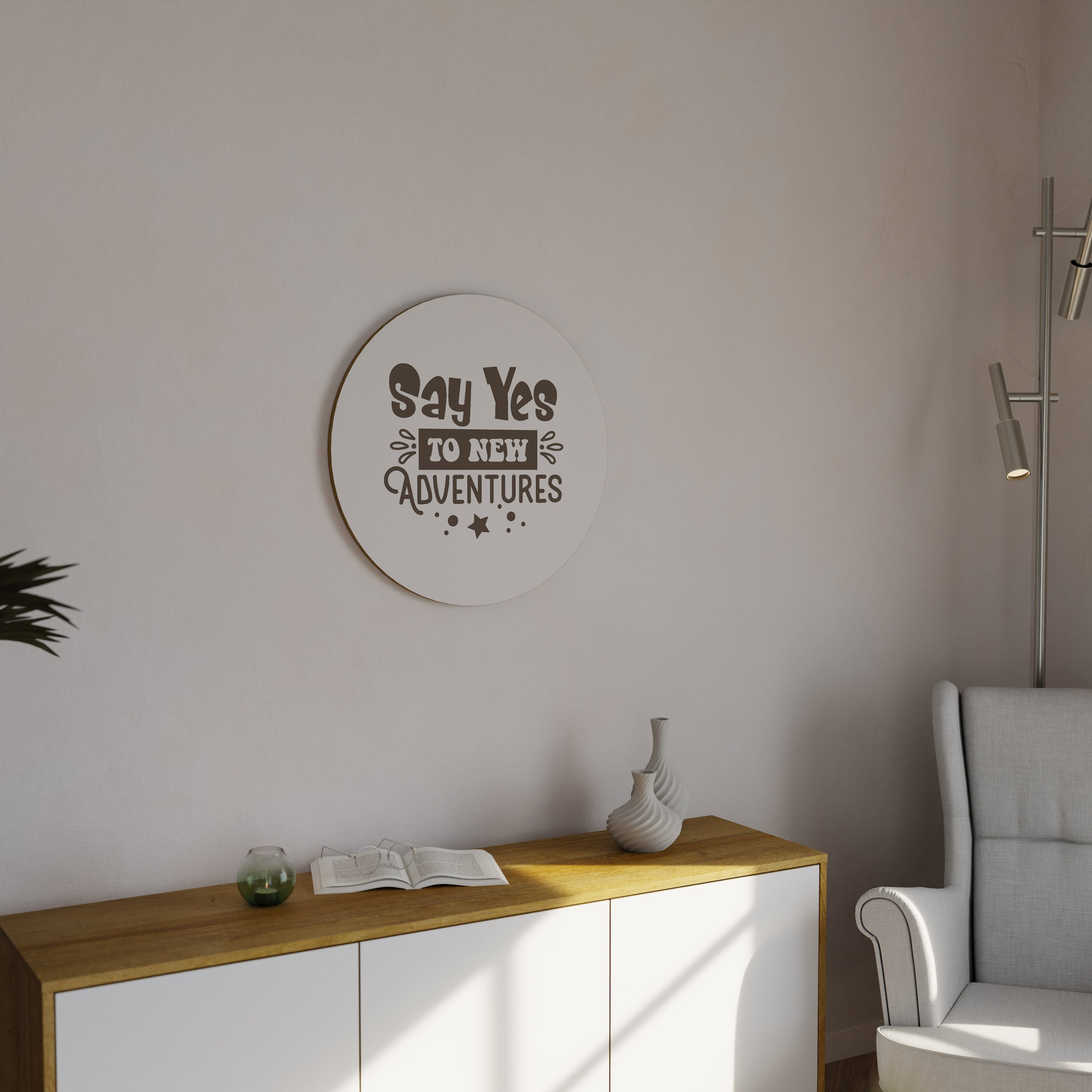 ADVENTURE AWAITS YOU Round Wall Art