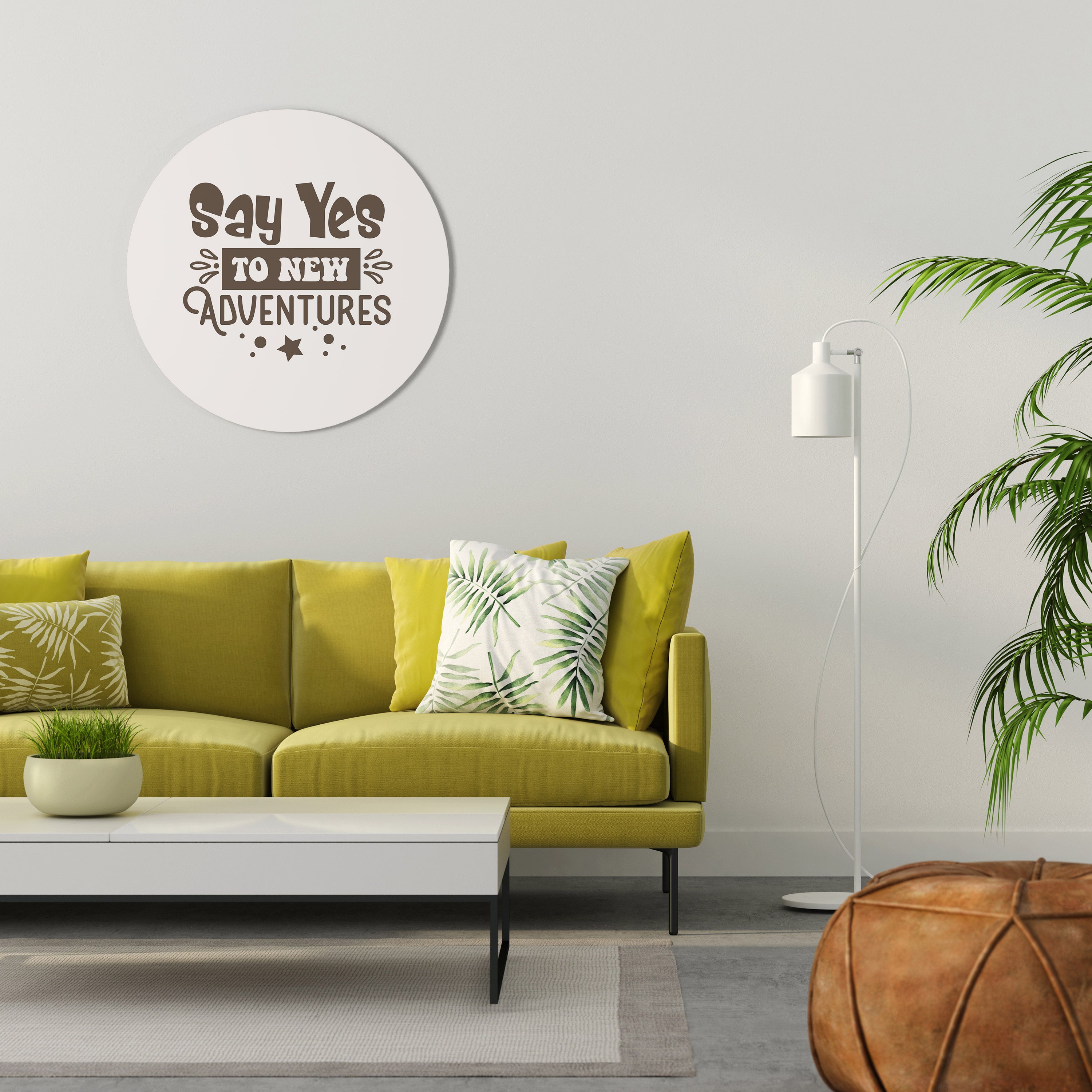 ADVENTURE AWAITS YOU Round Wall Art