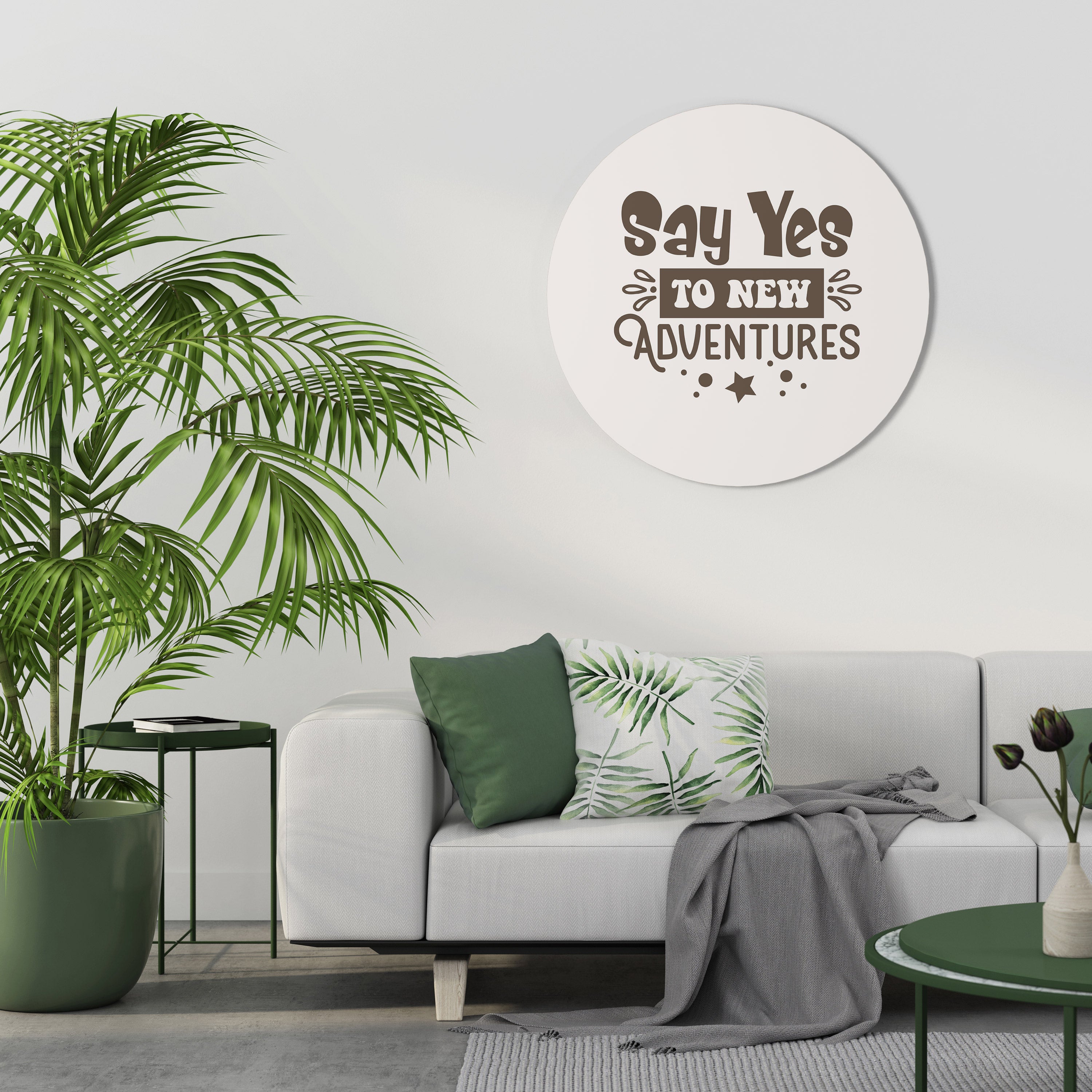ADVENTURE AWAITS YOU Round Wall Art