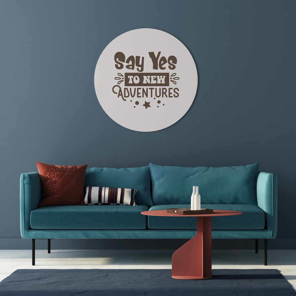 ADVENTURE AWAITS YOU Round Wall Art