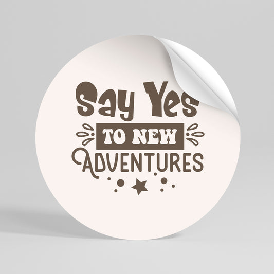 ADVENTURE AWAITS YOU Vinilo adhesivo redondo