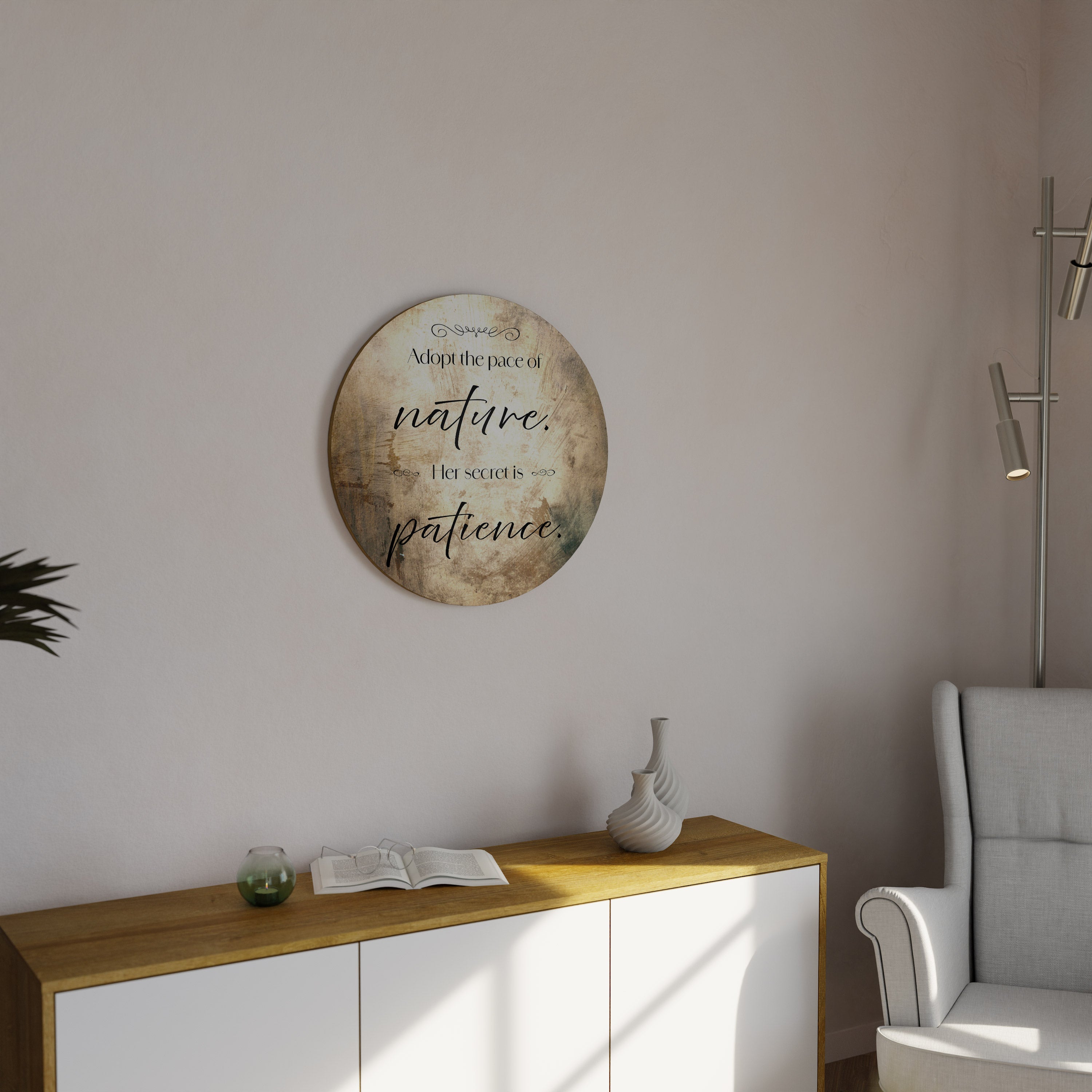 HARMONY WITH NATURE Round Wall Art