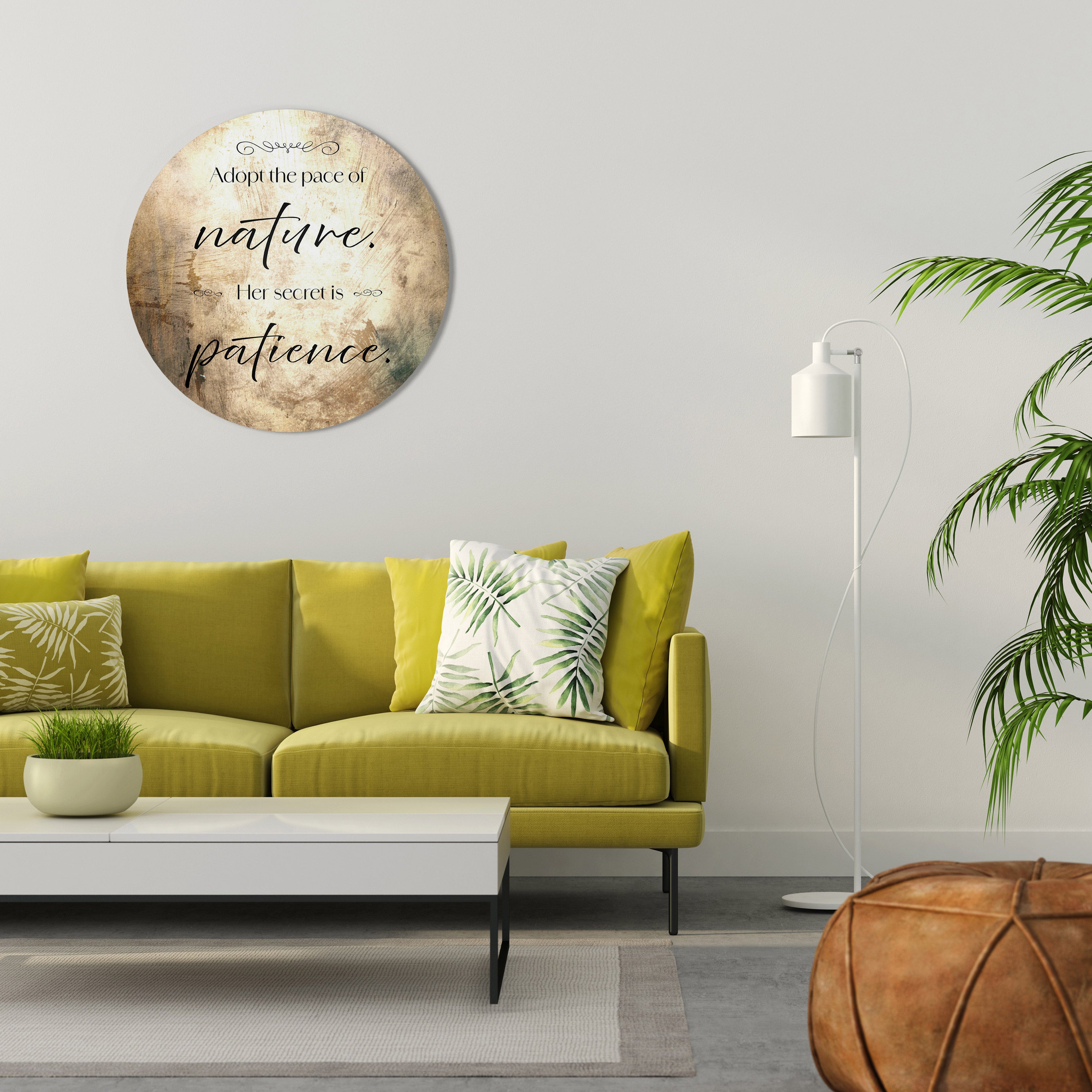 HARMONY WITH NATURE Round Wall Art