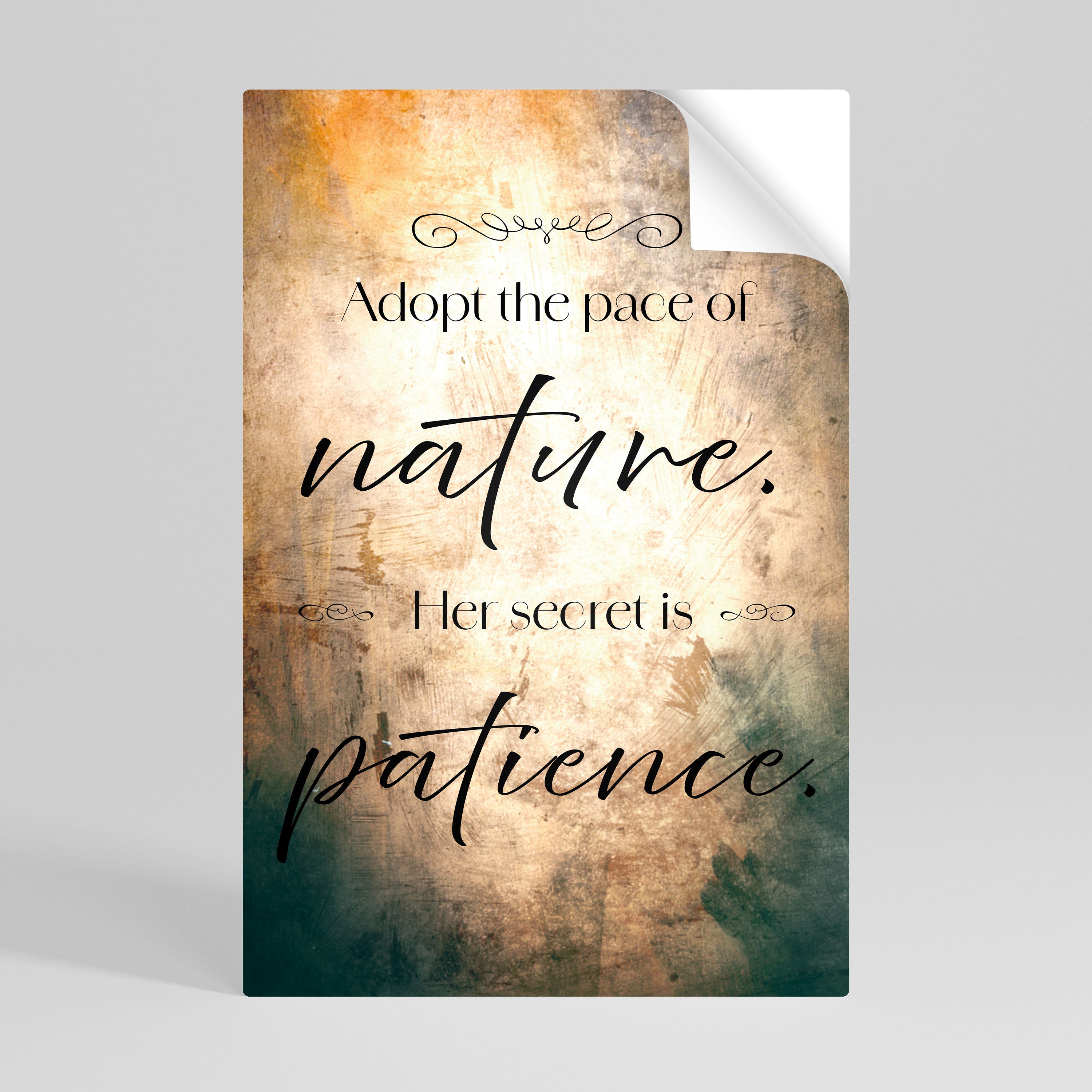 HARMONY WITH NATURE Póster adhesivo vertical