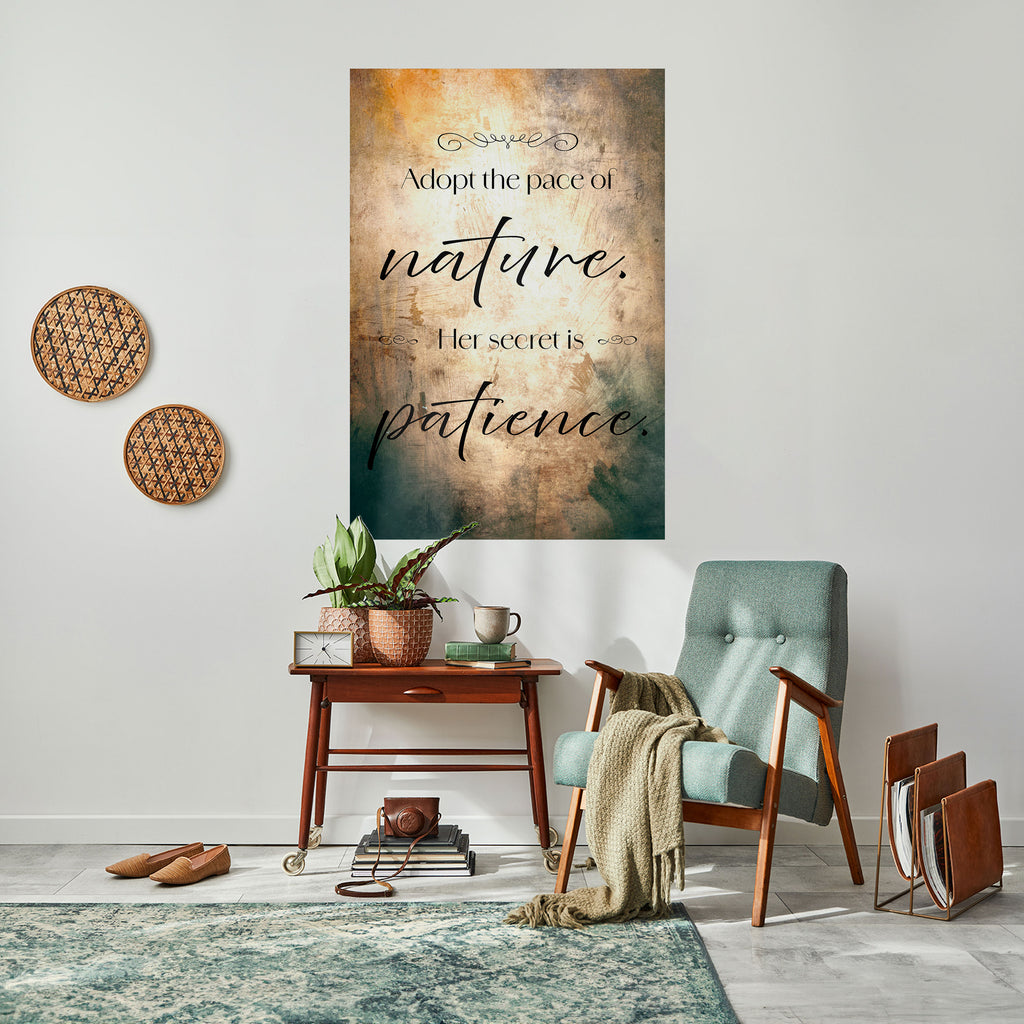 HARMONY WITH NATURE Peel and Stick Vertical Poster