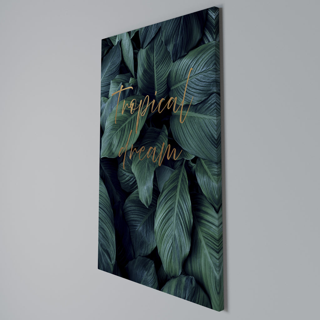 TROPICAL BLISS Cuadro en lienzo vertical