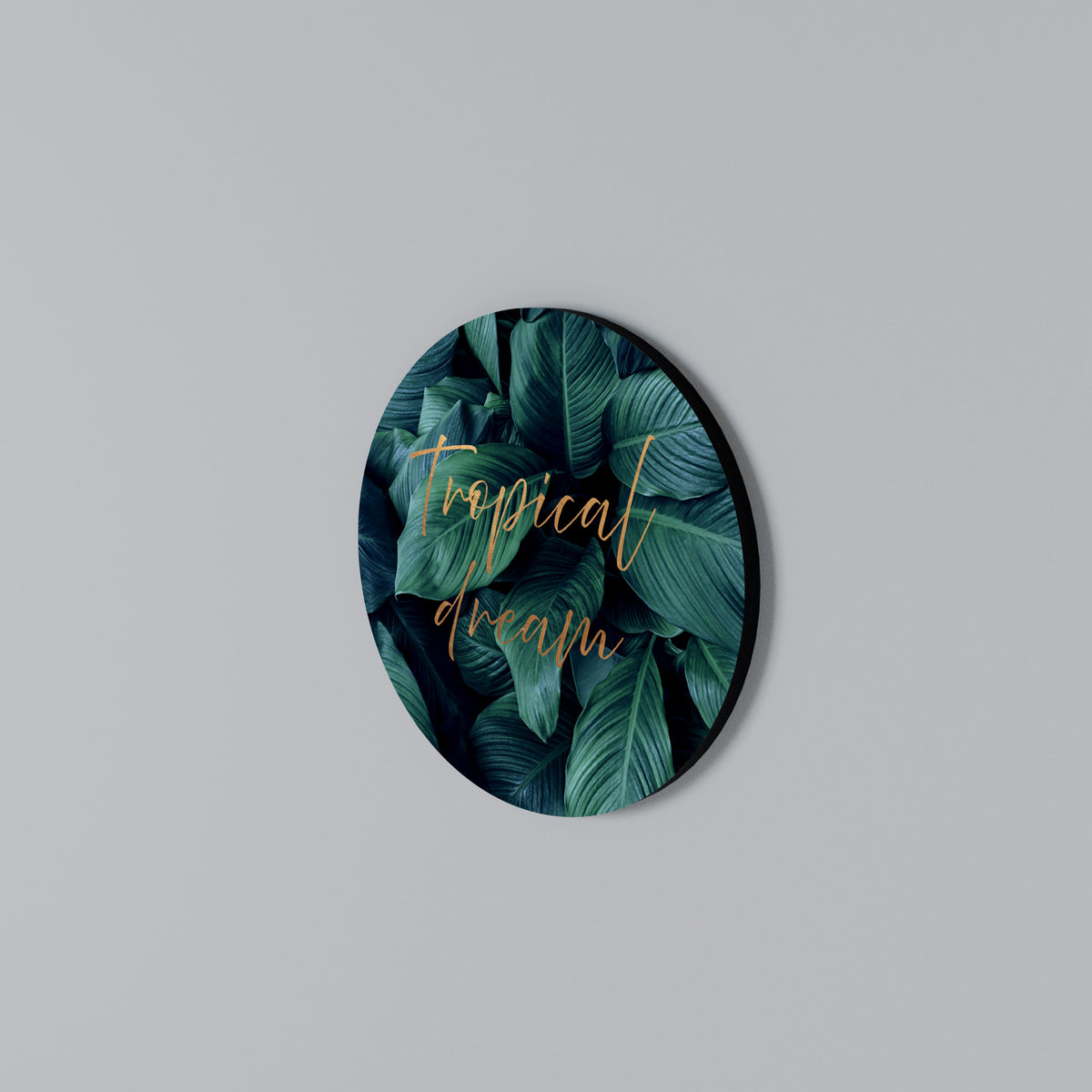 TROPICAL BLISS Arte de pared redondo