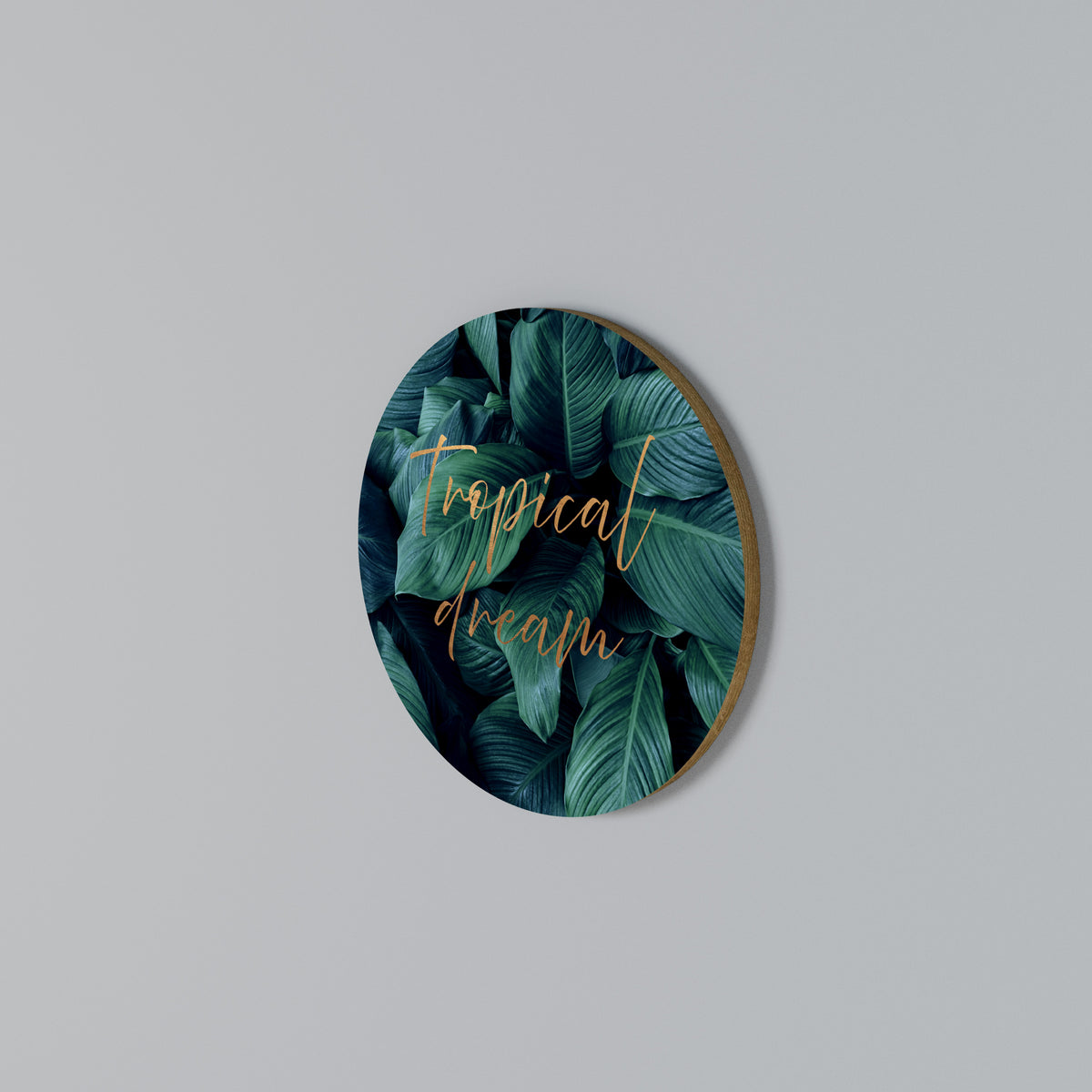 TROPICAL BLISS Arte de pared redondo