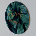 TROPICAL BLISS Arte de pared redondo