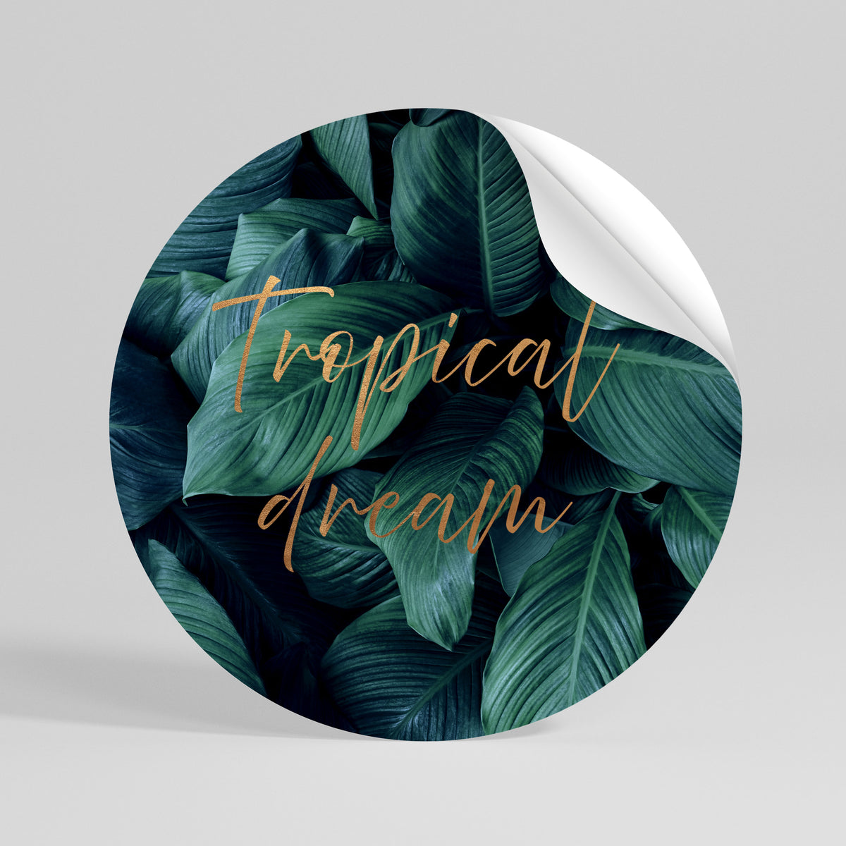 TROPICAL BLISS Vinilo adhesivo redondo