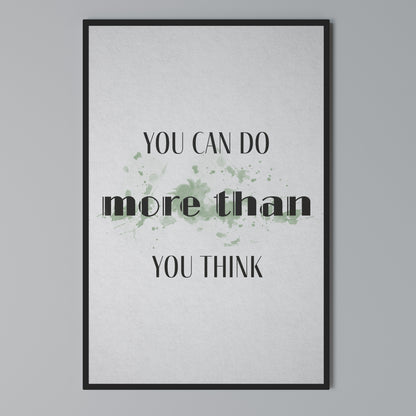 BELIEVE AND ACHIEVE Cuadro en lienzo vertical