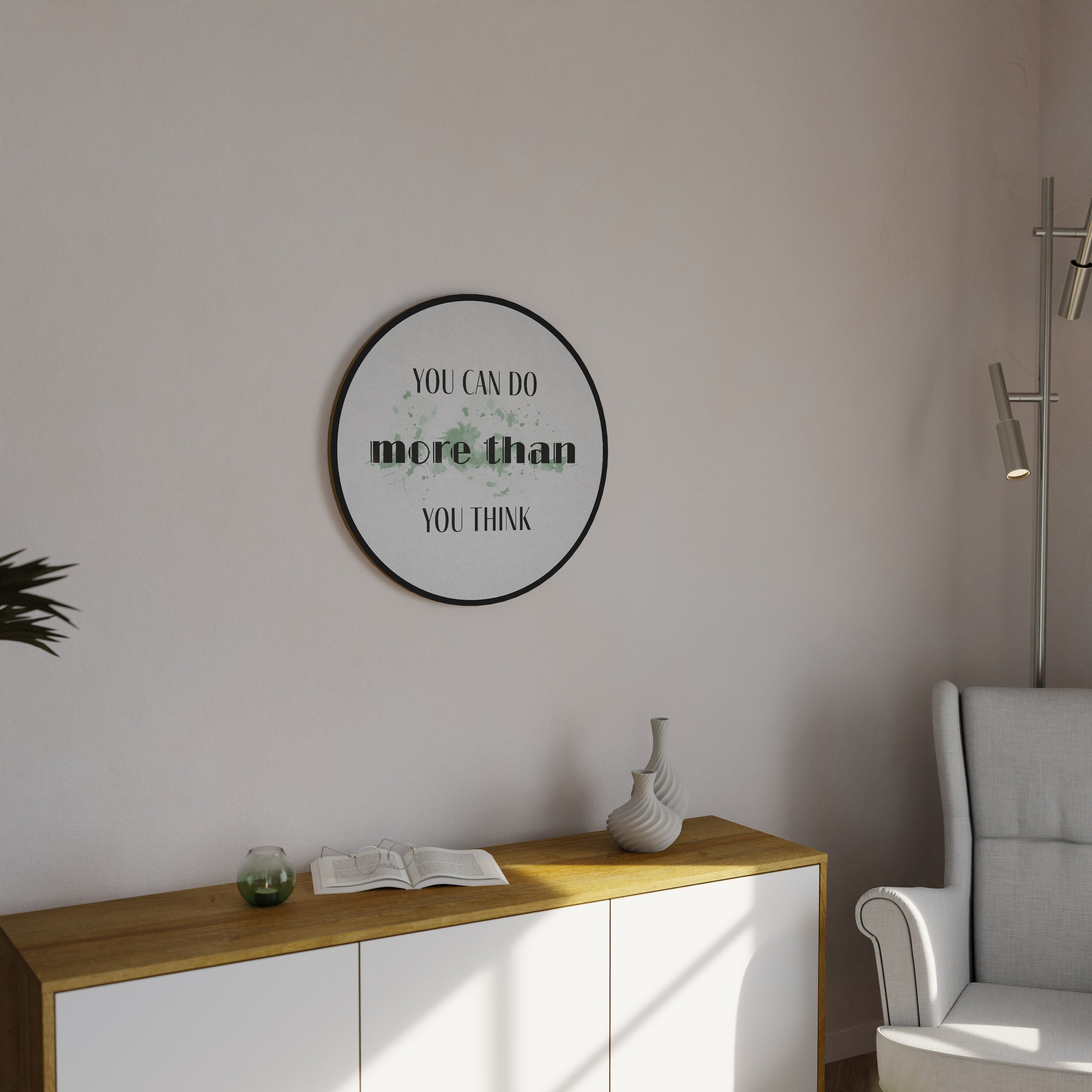 BELIEVE AND ACHIEVE Round Wall Art