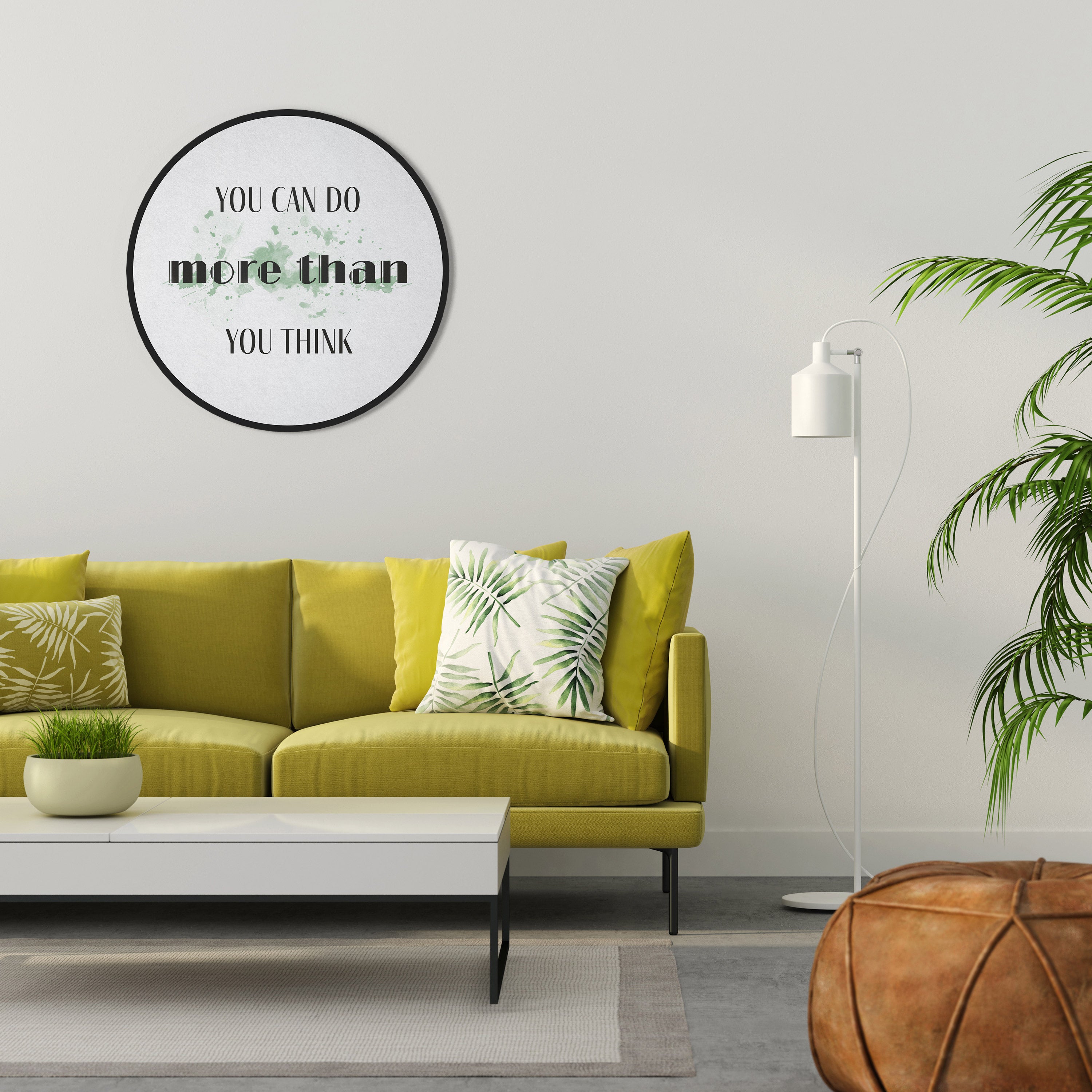 BELIEVE AND ACHIEVE Round Wall Art