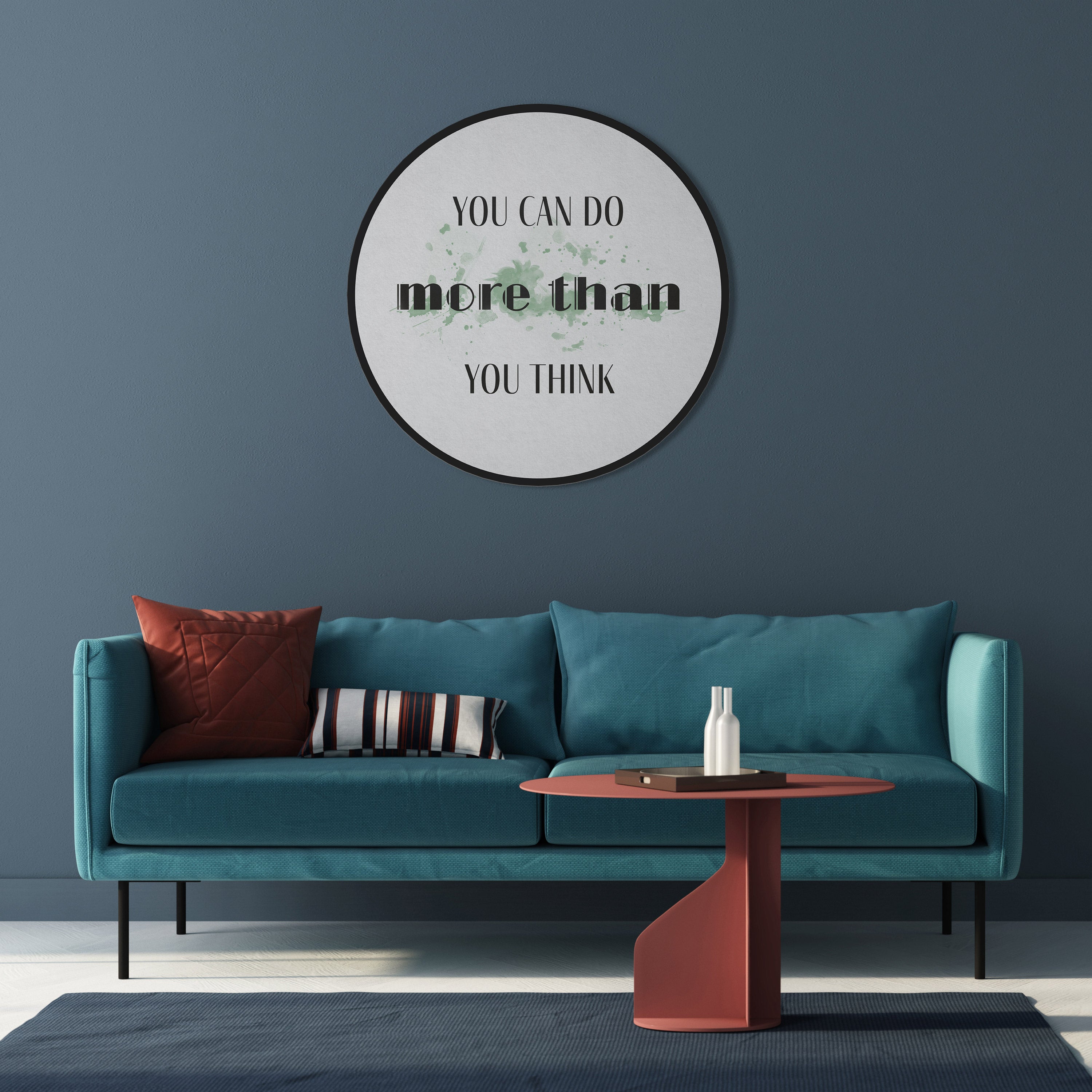 BELIEVE AND ACHIEVE Round Wall Art