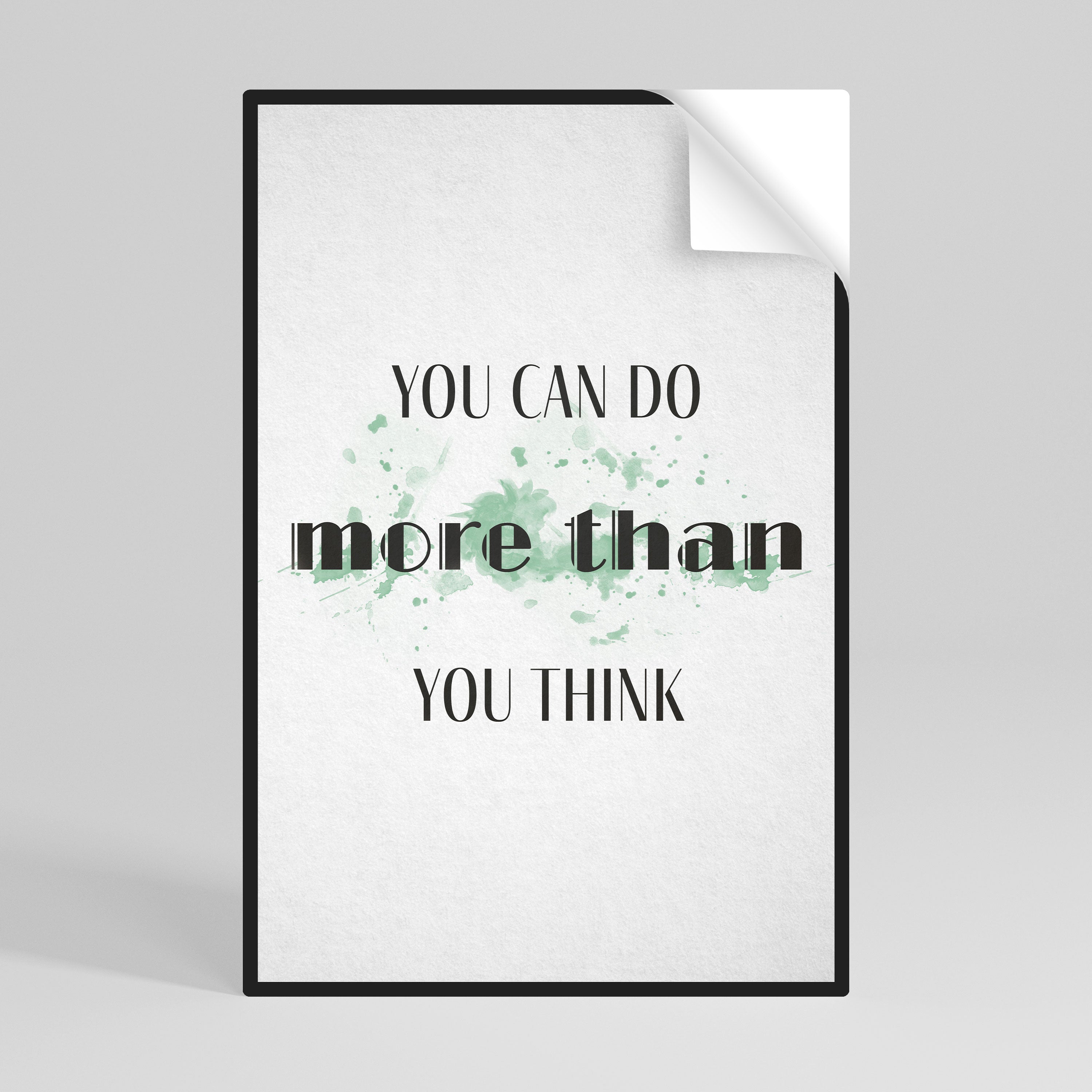 BELIEVE AND ACHIEVE Póster adhesivo vertical