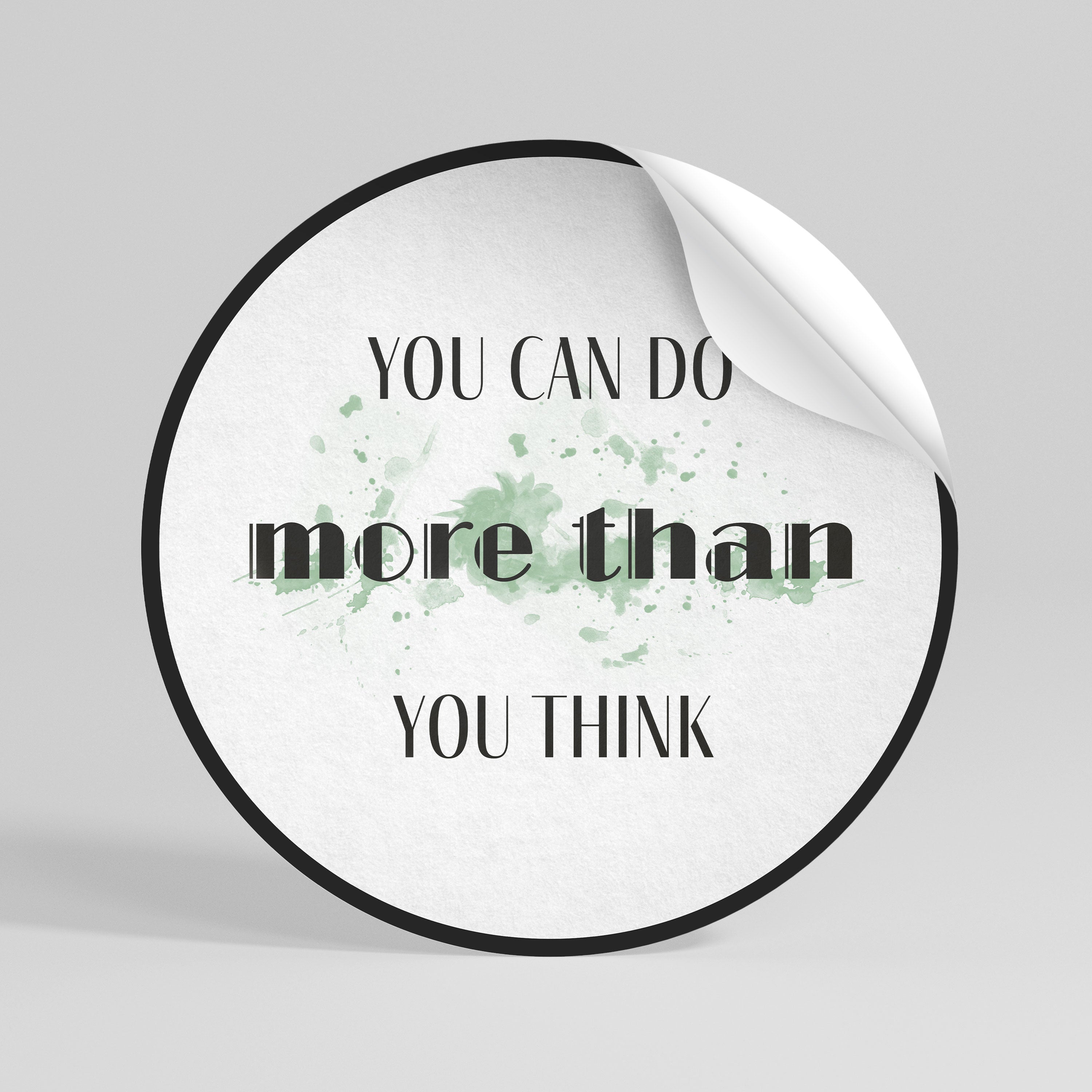 BELIEVE AND ACHIEVE Peel and Stick Round Sticker