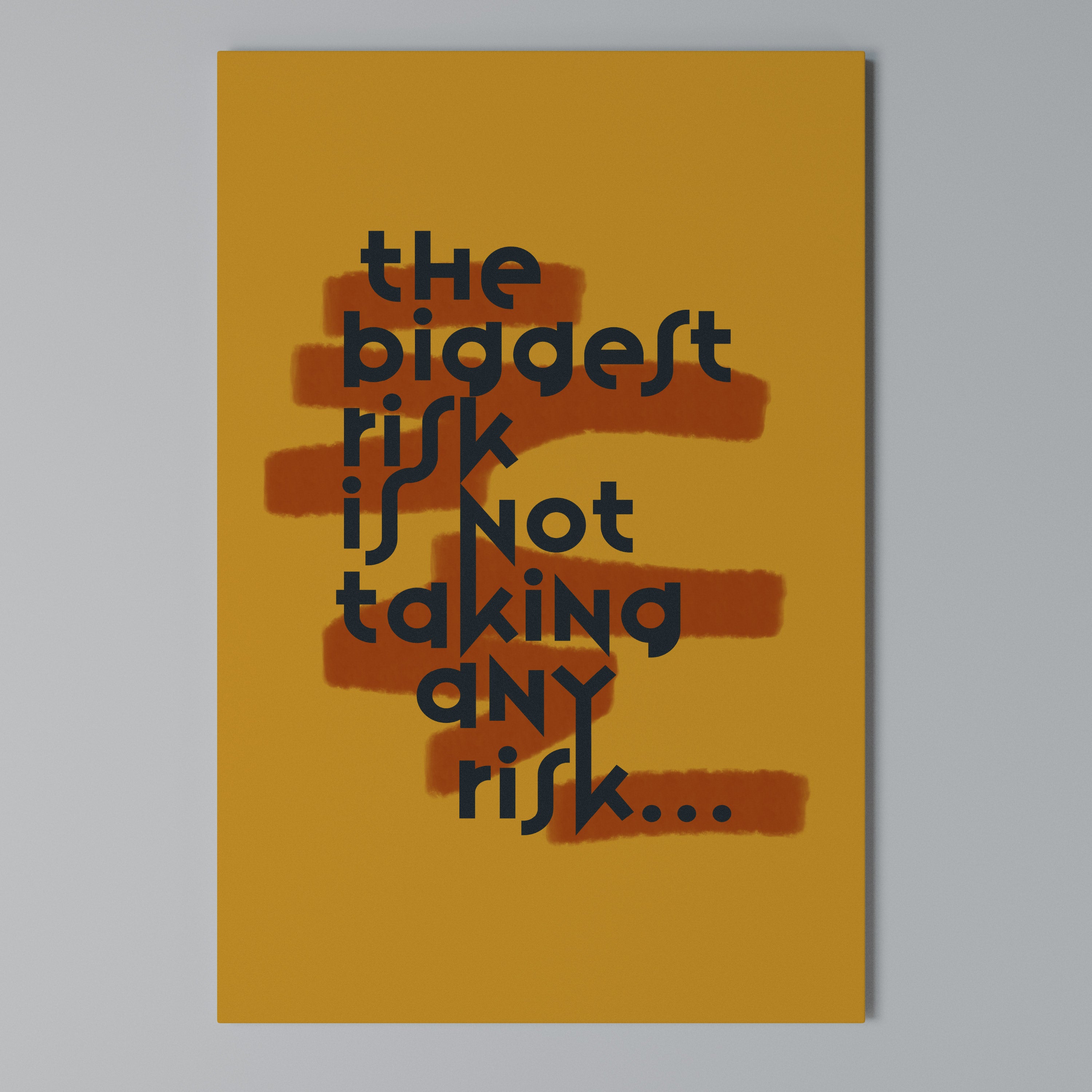 THE BIGGEST RISK Cuadro en lienzo vertical