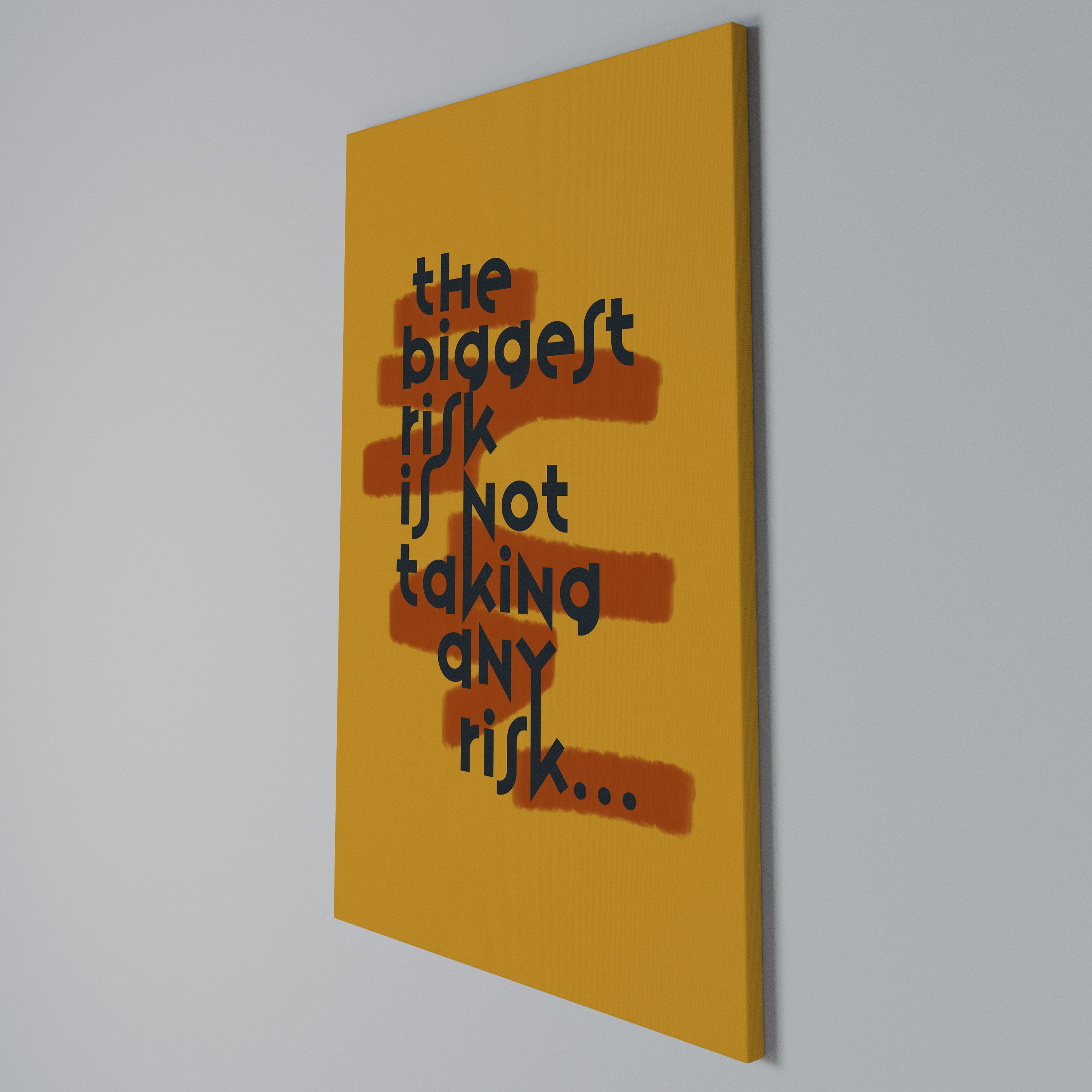THE BIGGEST RISK Cuadro en lienzo vertical