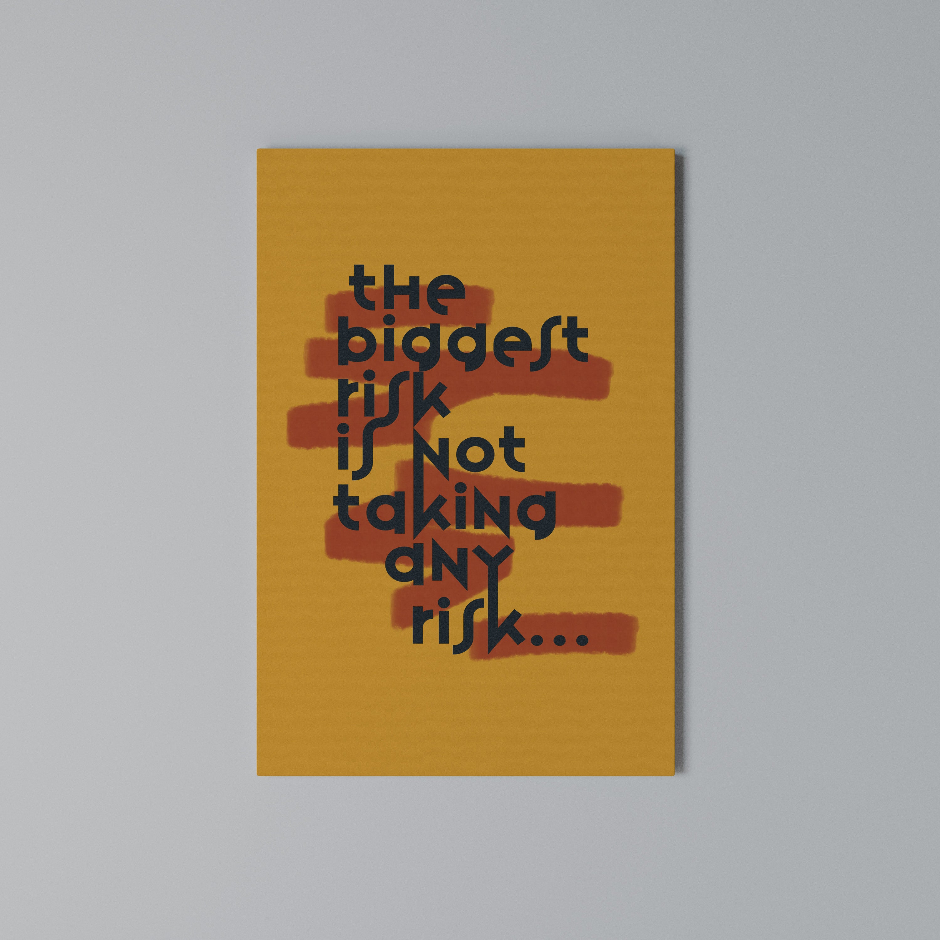 THE BIGGEST RISK Cuadro en lienzo vertical