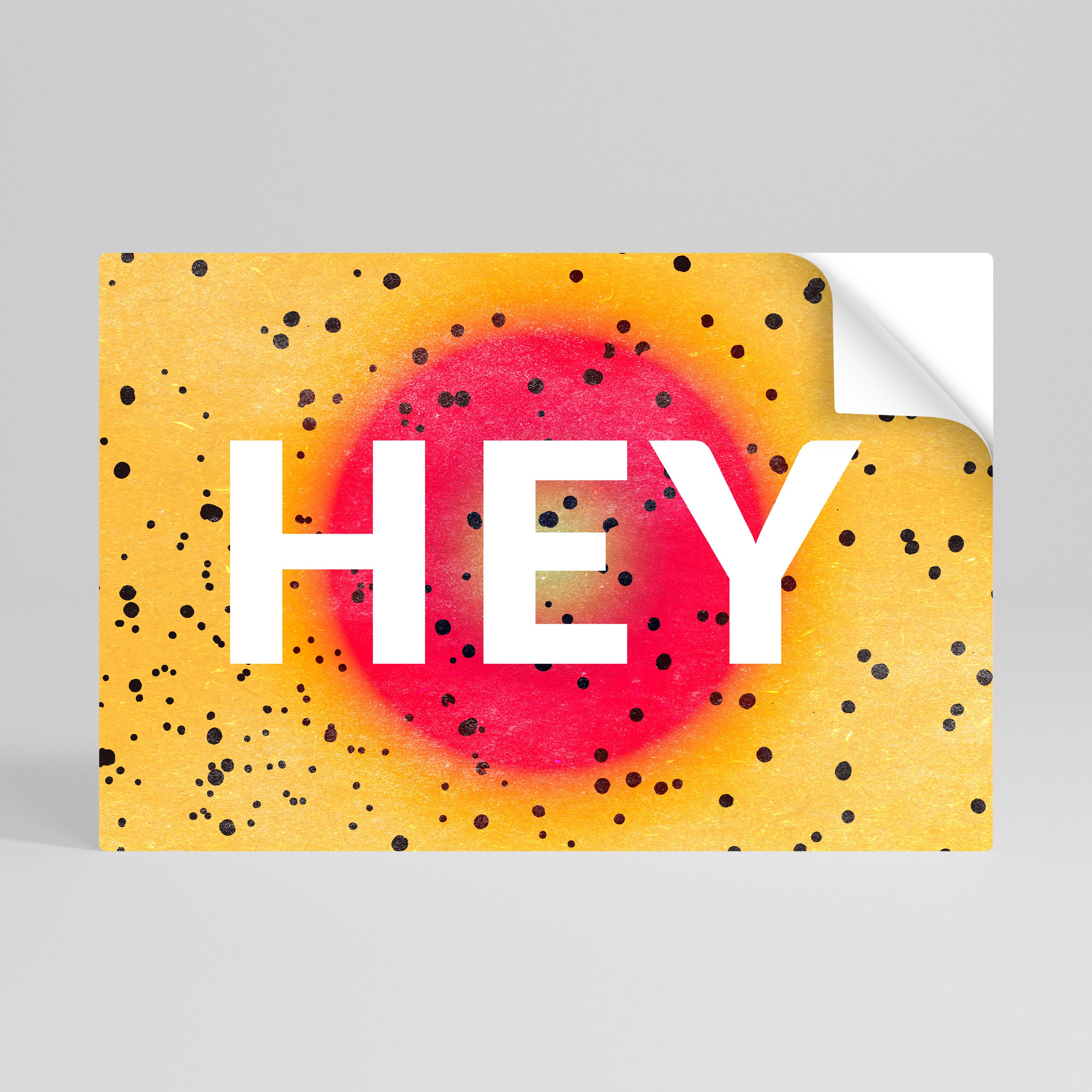 HEY THERE Peel and Stick Horizontal Poster