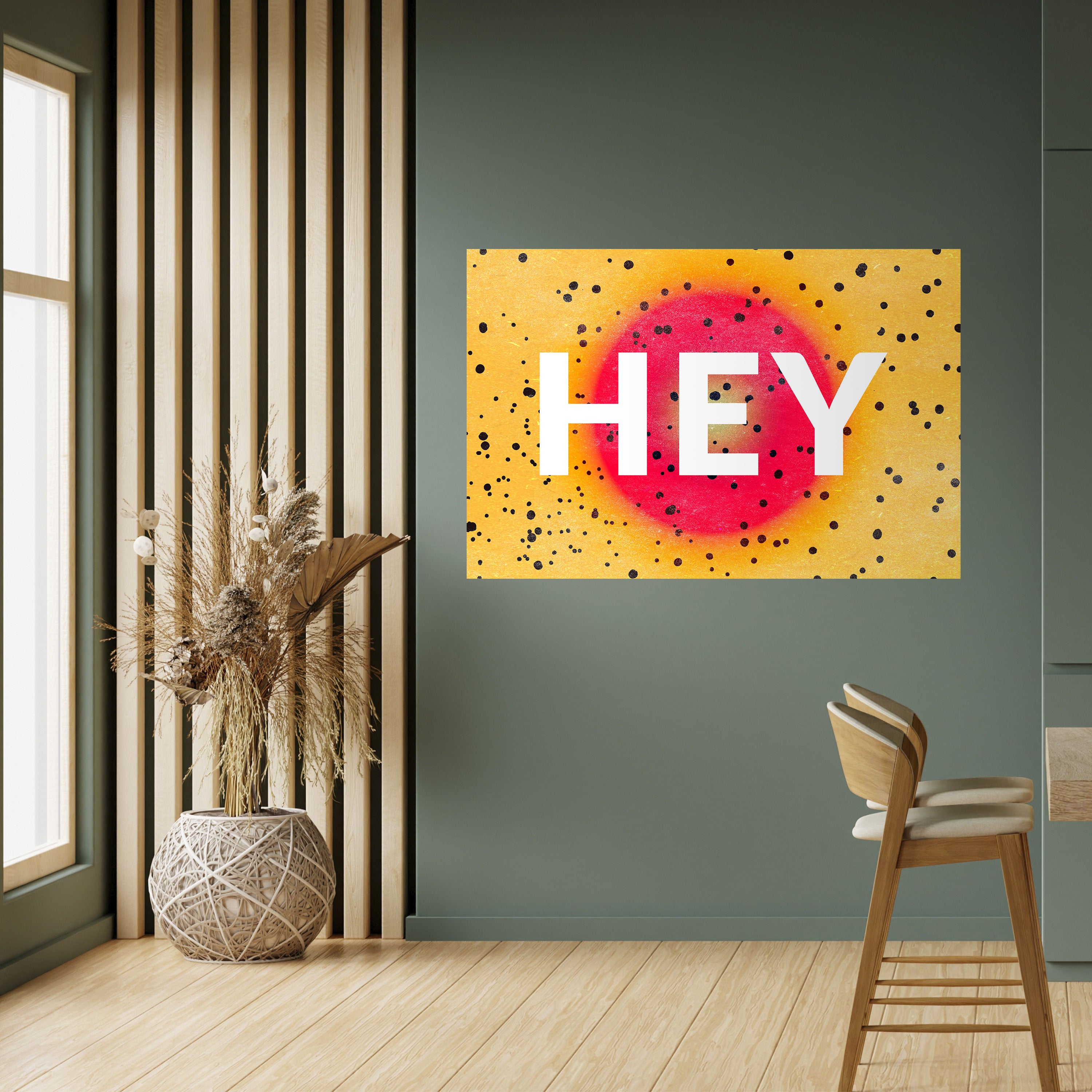 ¡HOLA! Póster horizontal autoadhesivo
