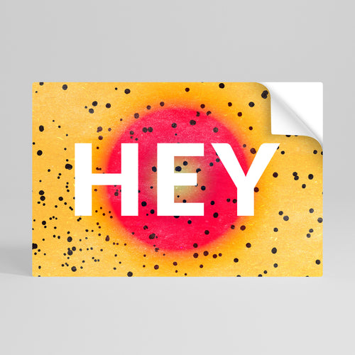 HEY THERE Peel and Stick Horizontal Poster