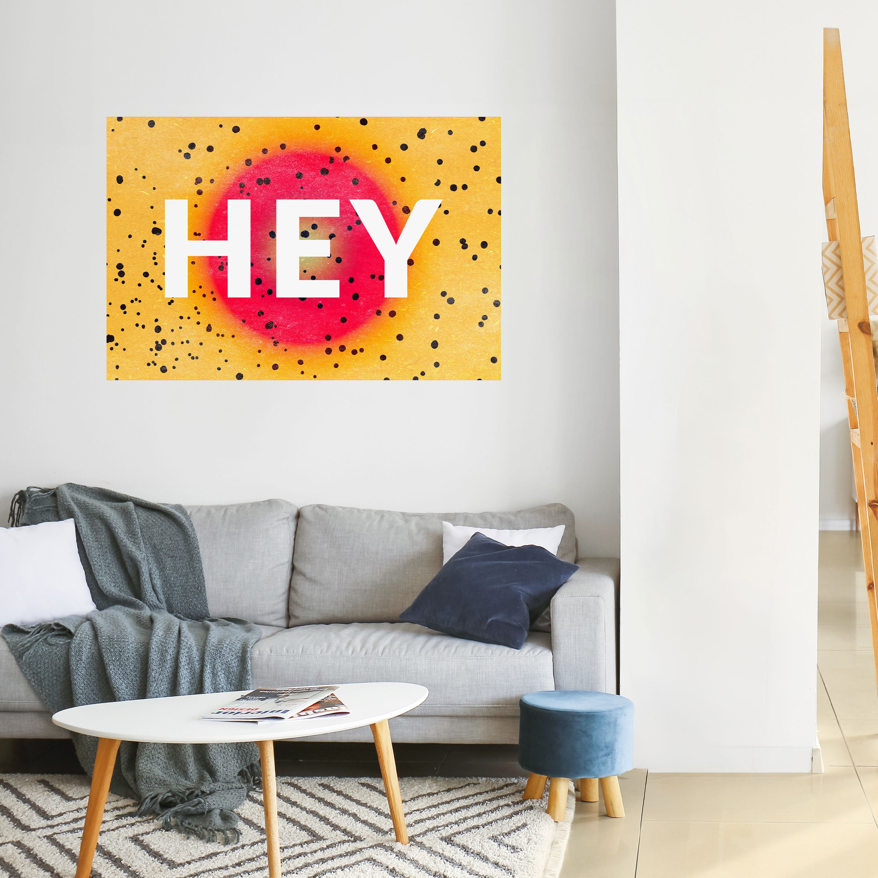 ¡HOLA! Póster horizontal autoadhesivo