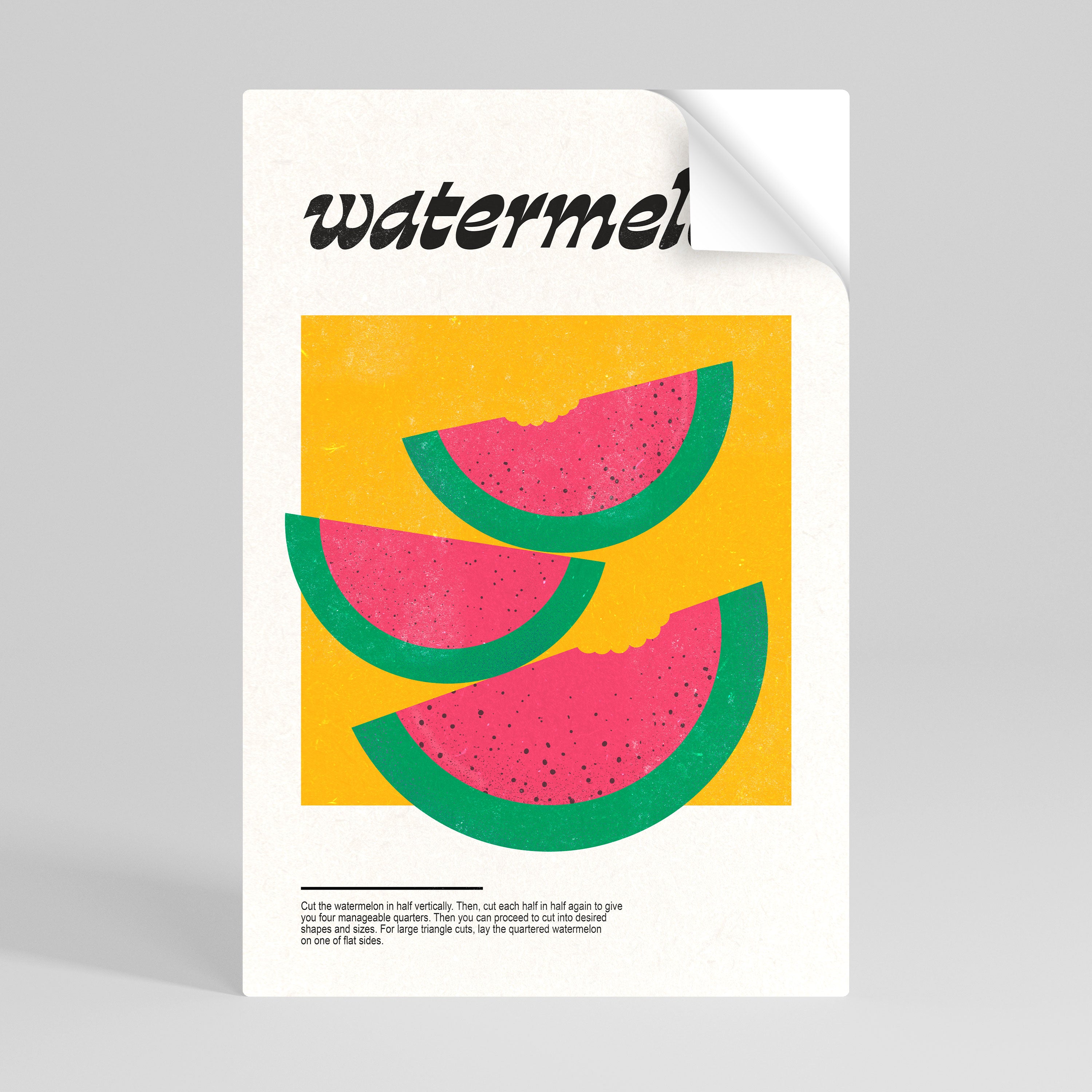WATERMELON WHIMSY Póster adhesivo vertical