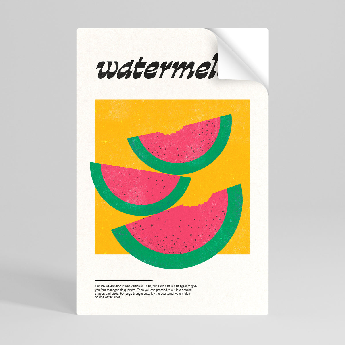 WATERMELON WHIMSY Póster adhesivo vertical