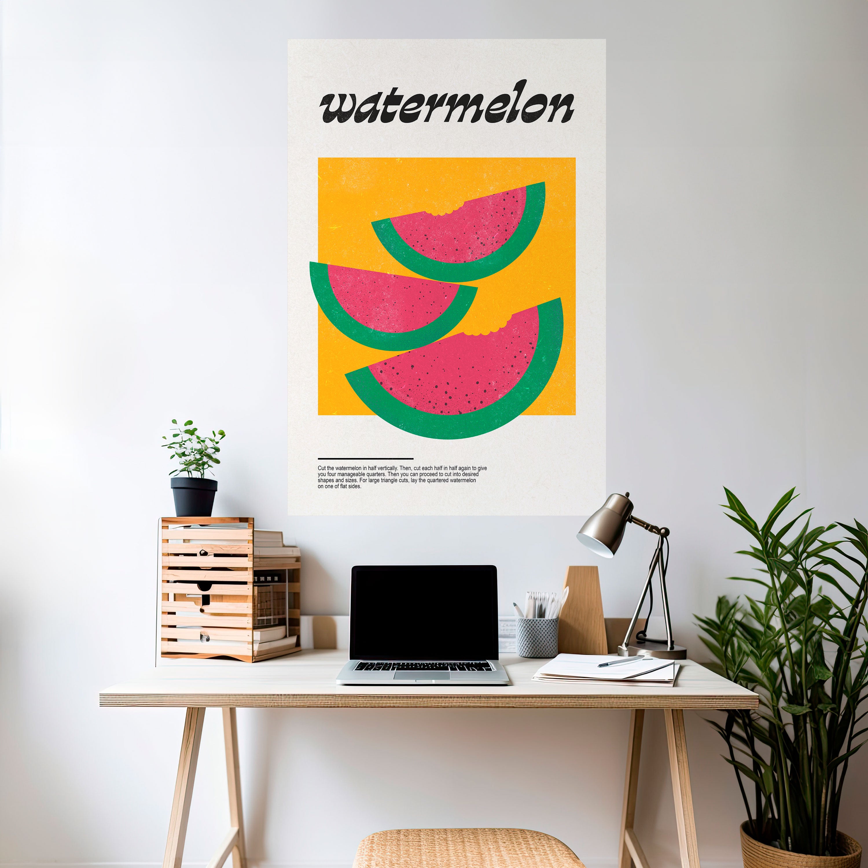 Póster vertical autoadhesivo "Watermy Sandía"