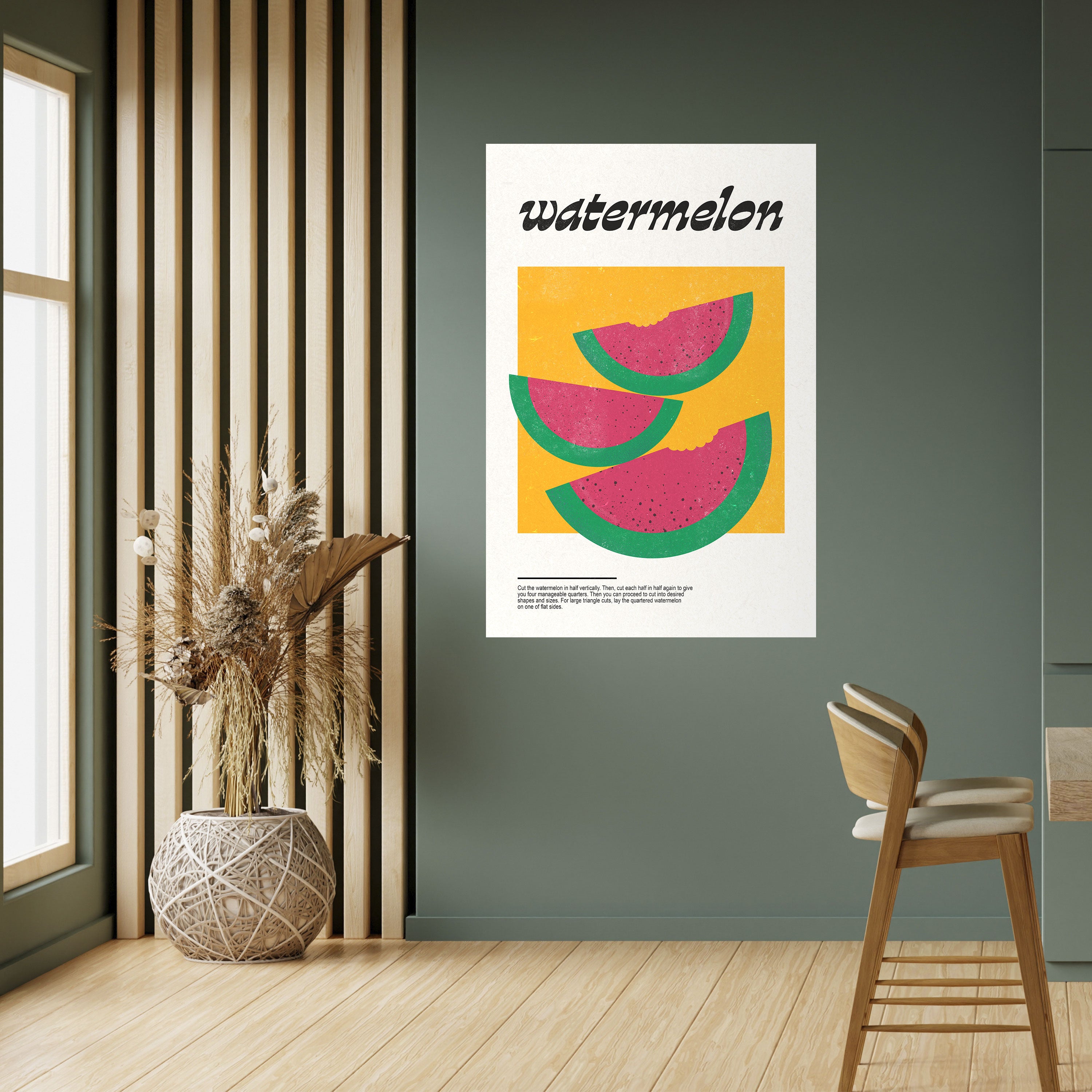 Póster vertical autoadhesivo "Watermy Sandía"