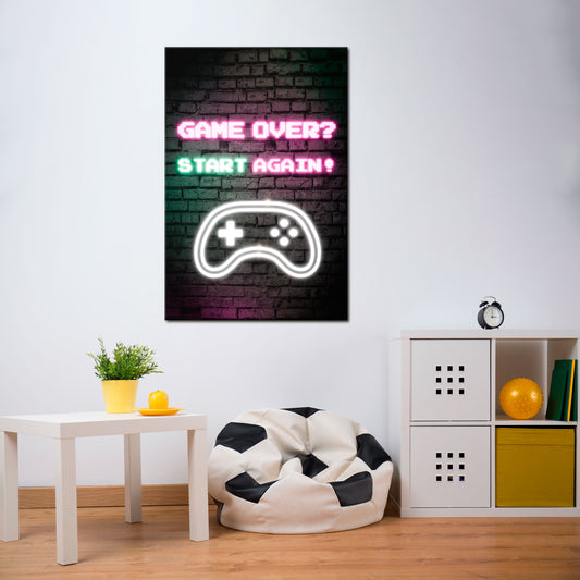 RESPAWN YOUR ADVENTURE Cuadro en lienzo vertical