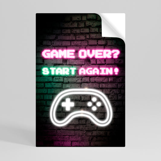 RESPAWN YOUR ADVENTURE Póster adhesivo vertical