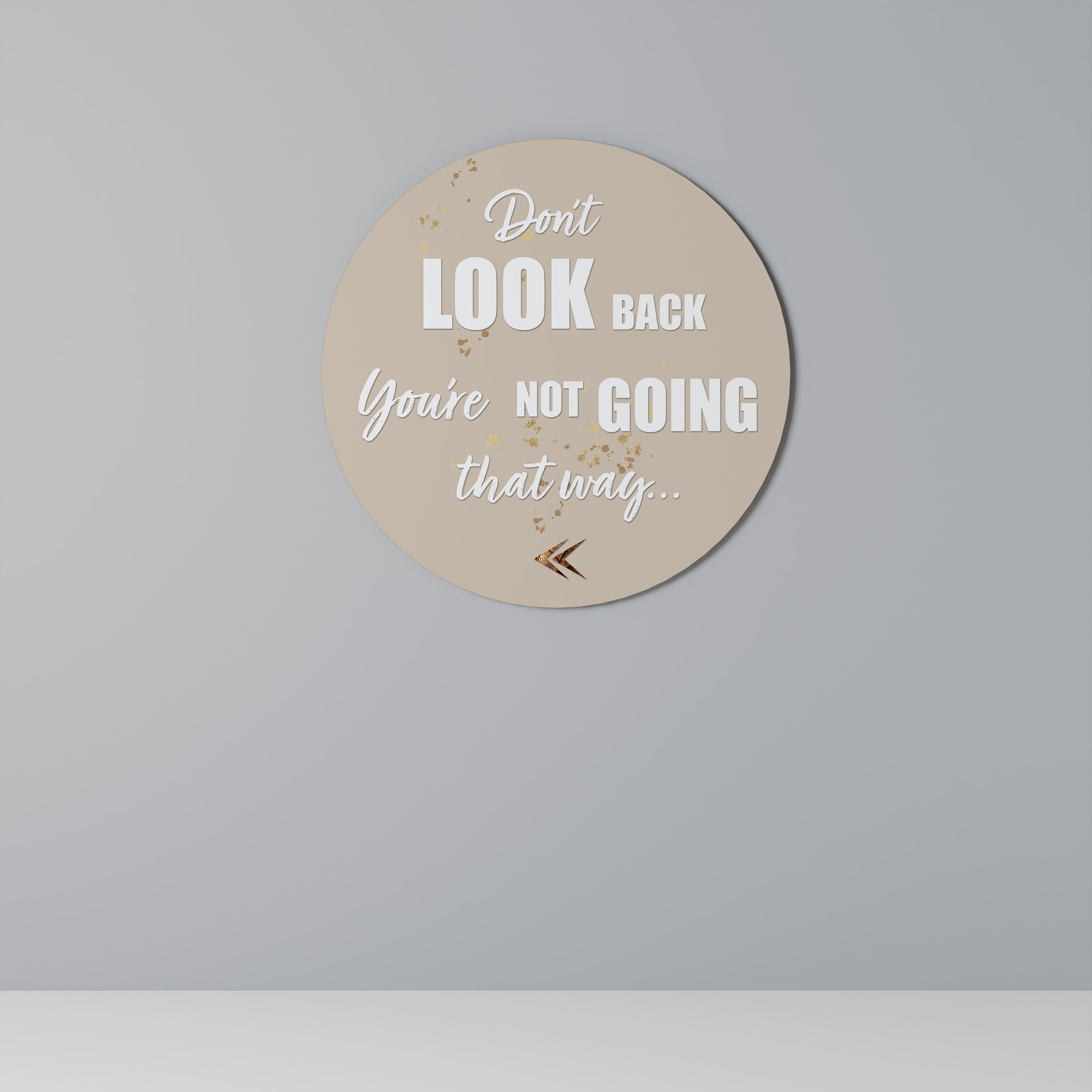 MOVE FORWARD BRAVELY Round Wall Art