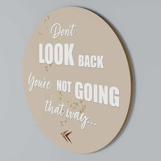 MOVE FORWARD BRAVELY Arte de pared redondo