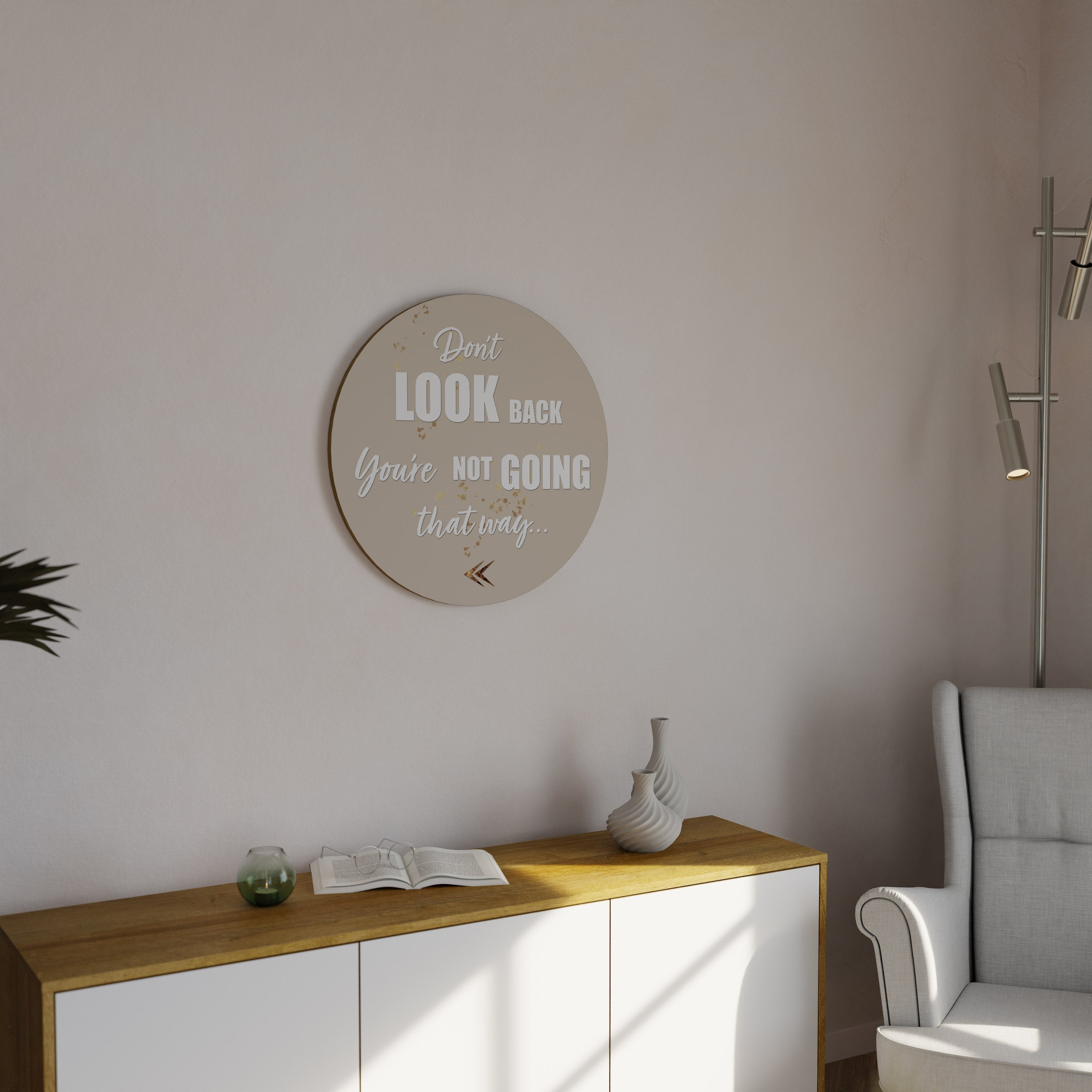 MOVE FORWARD BRAVELY Round Wall Art