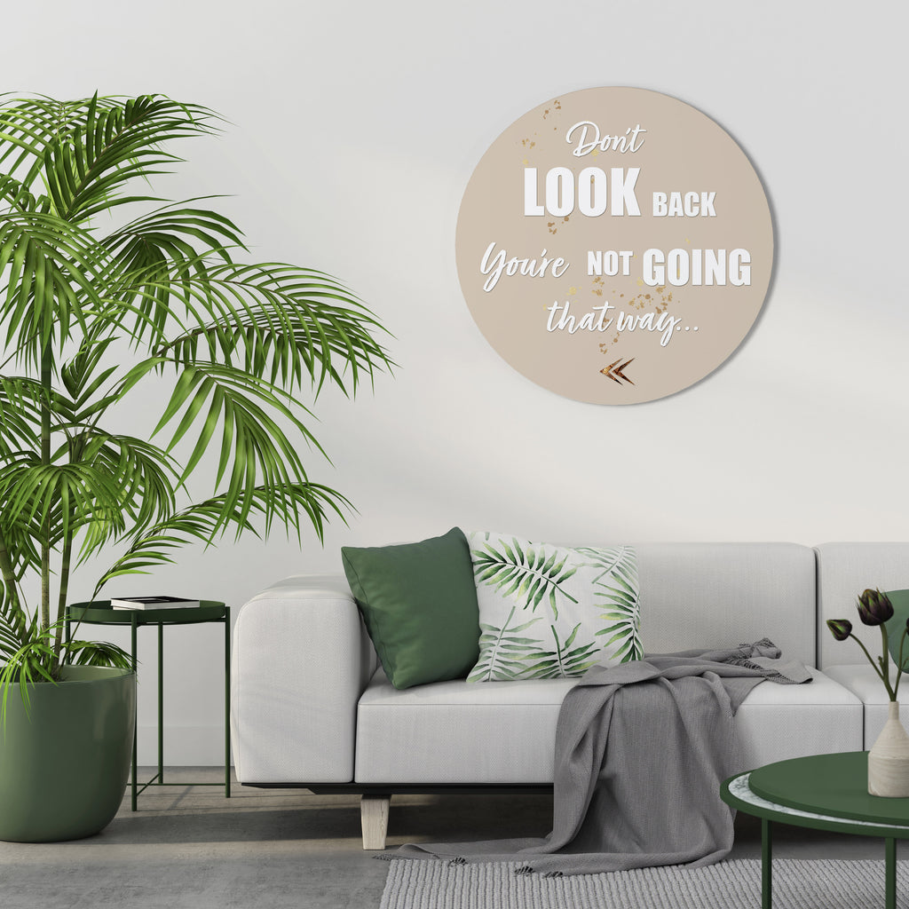 MOVE FORWARD BRAVELY Round Wall Art