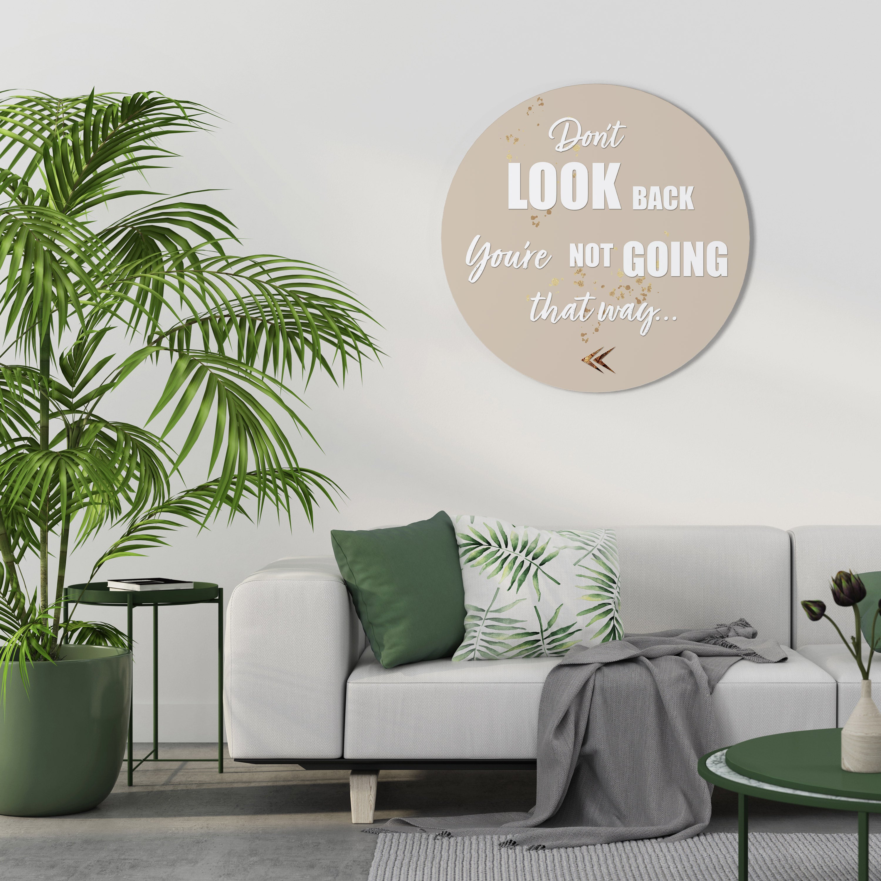 MOVE FORWARD BRAVELY Round Wall Art