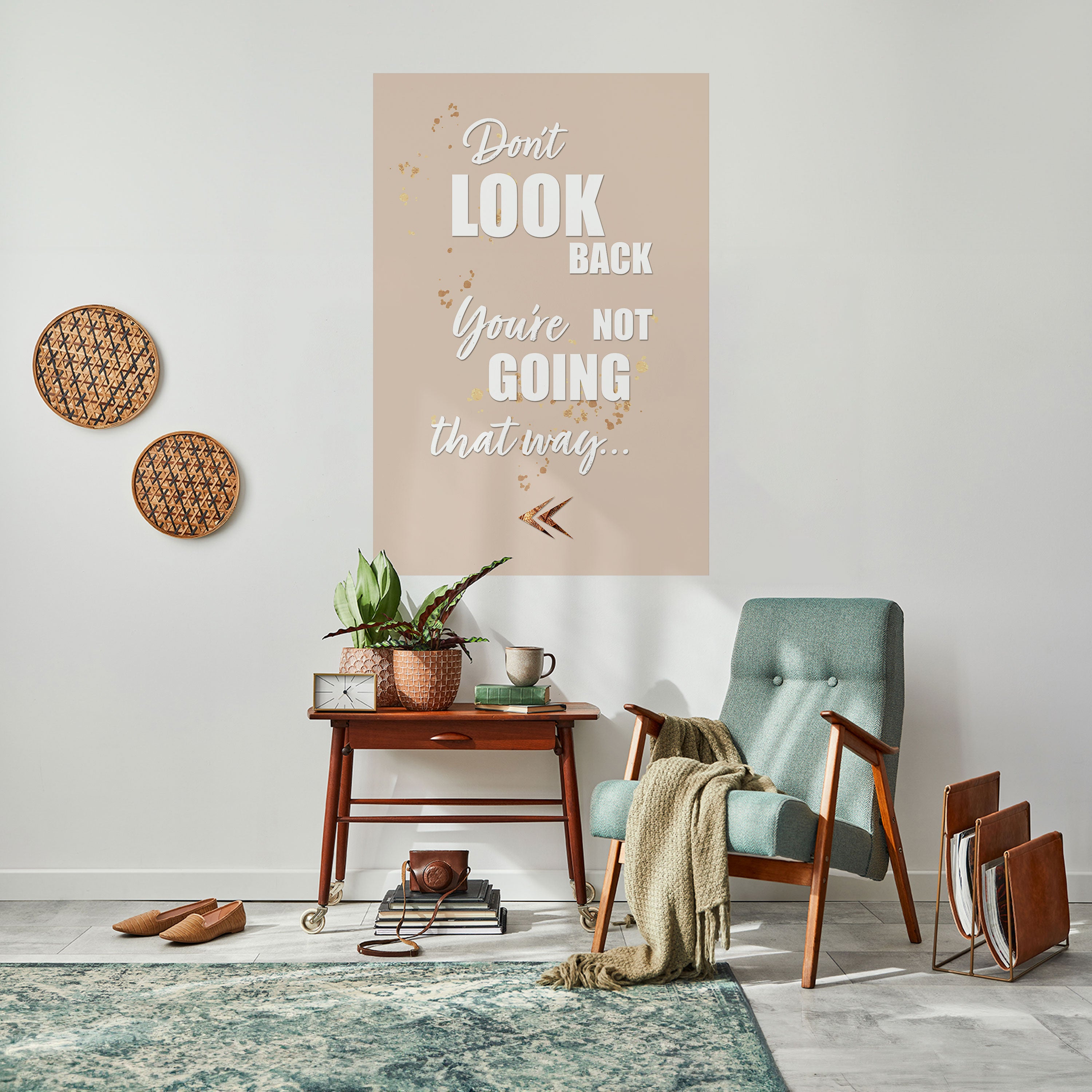 MOVE FORWARD BRAVELY Peel and Stick Vertical Poster