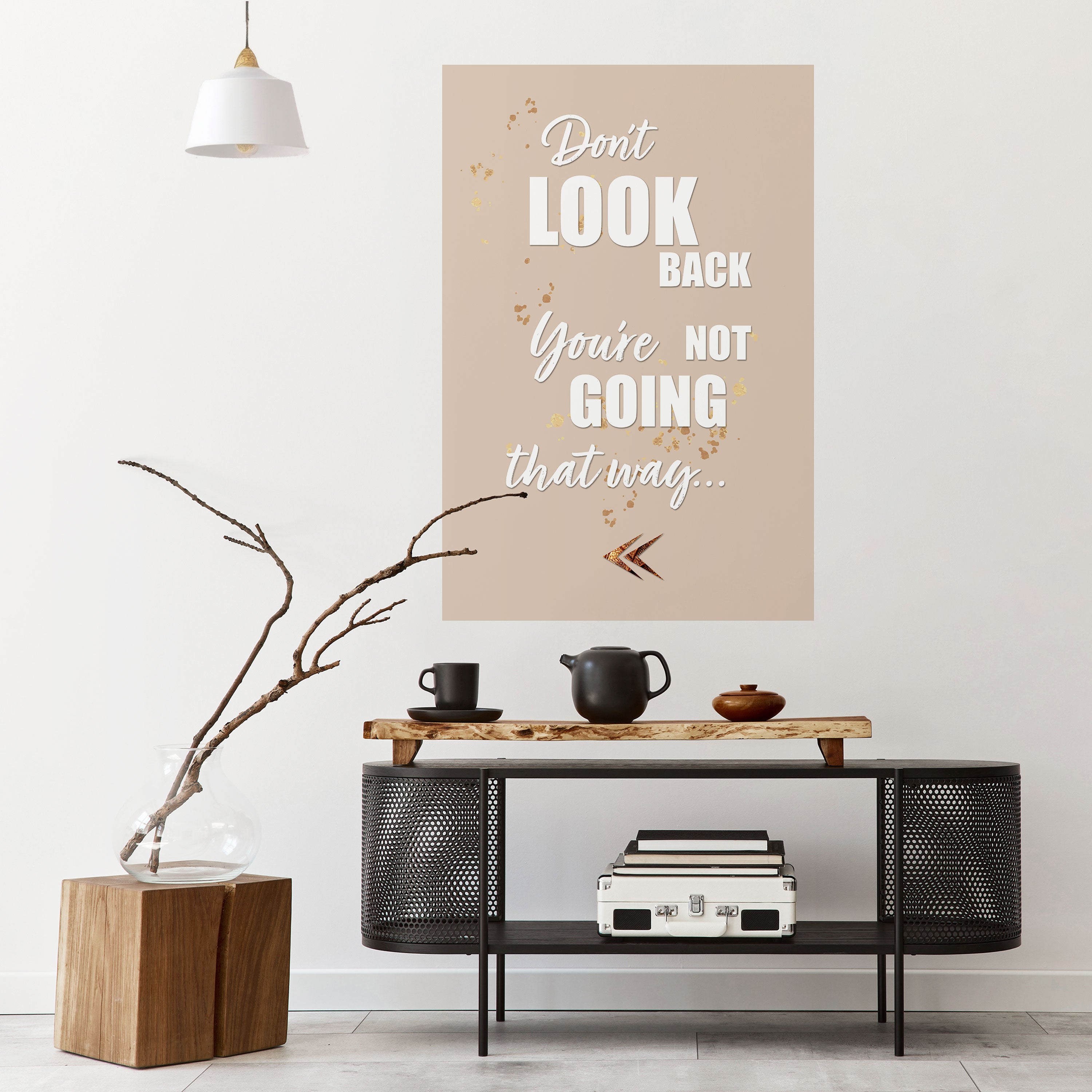 MOVE FORWARD BRAVELY Peel and Stick Vertical Poster