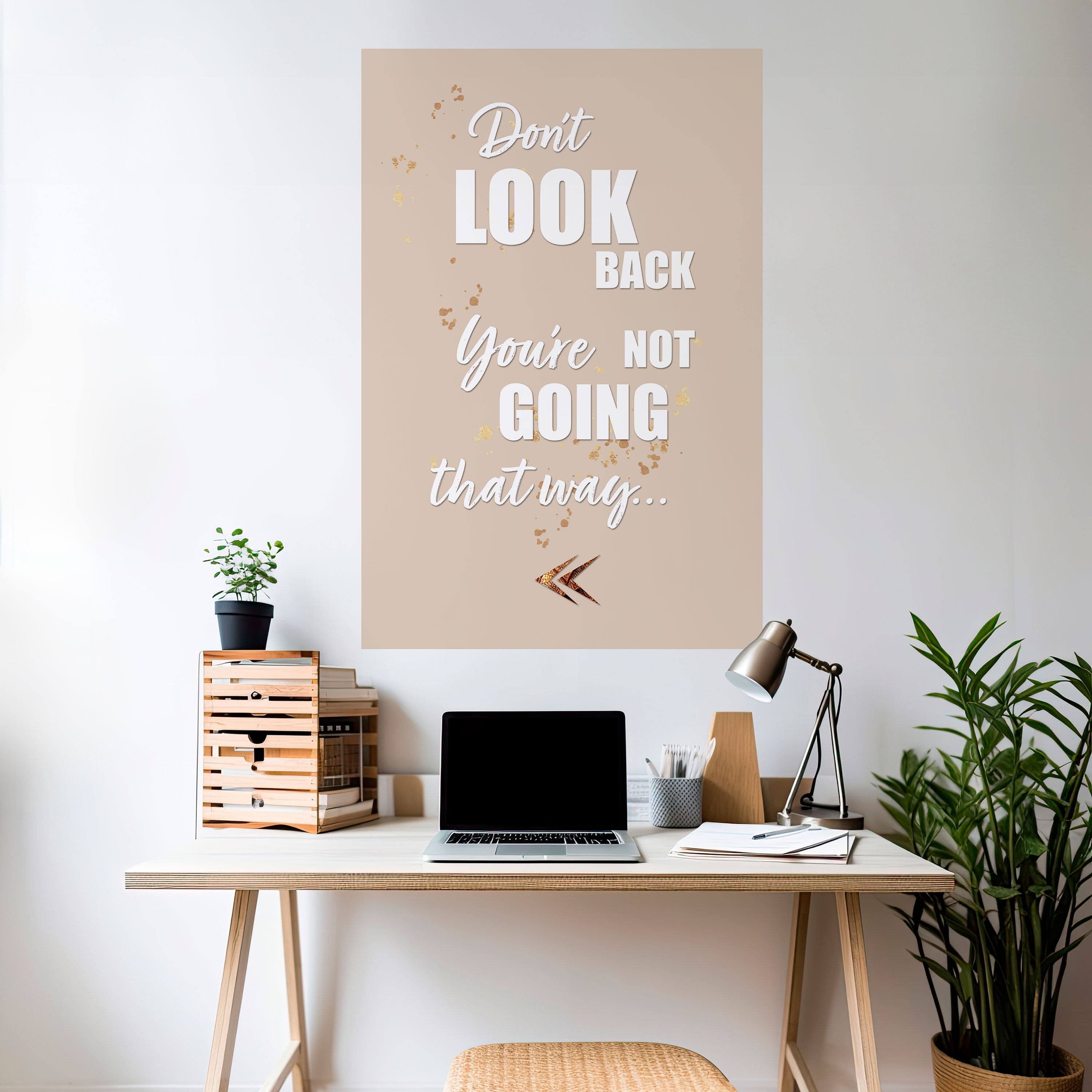 MOVE FORWARD BRAVELY Peel and Stick Vertical Poster