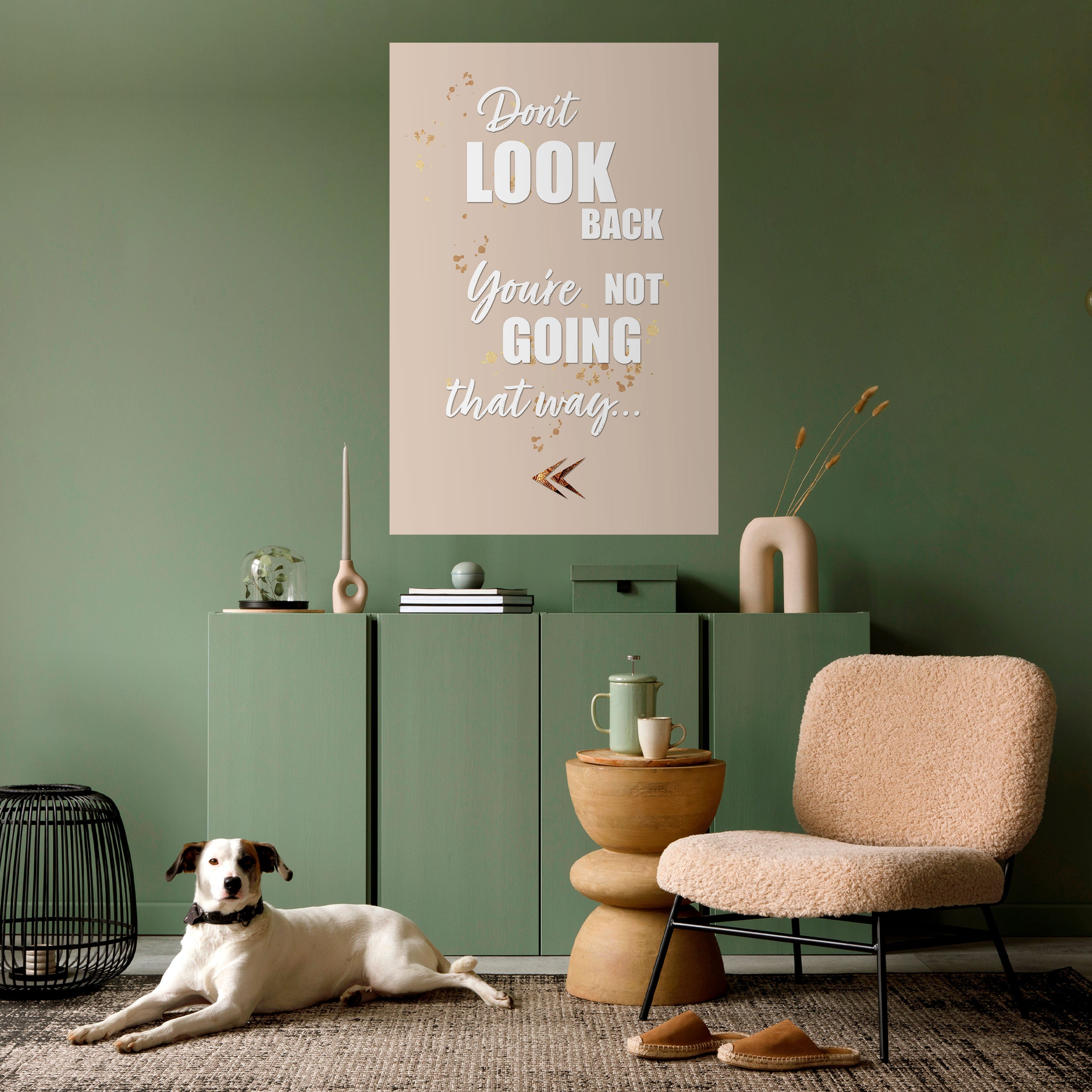 MOVE FORWARD BRAVELY Peel and Stick Vertical Poster